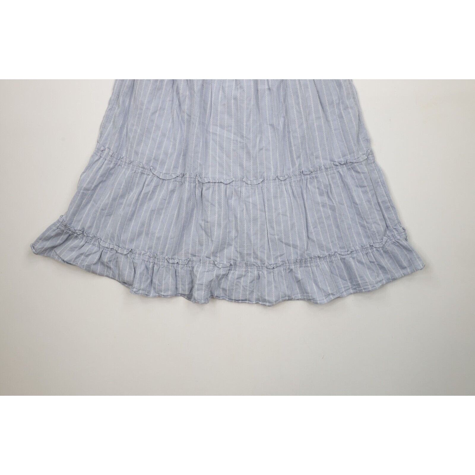 Madewell Madewell Pull On Cotton Striped Tiered Ruffled Maxi Skirt Size 28" / US 6 / IT 42 - 10 Thumbnail