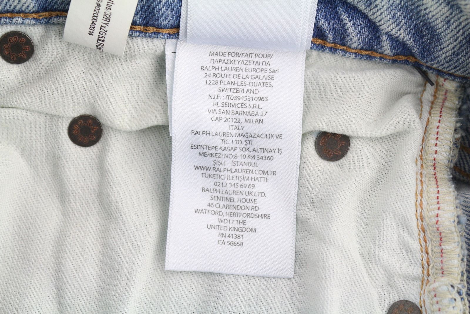 Polo Ralph Lauren W26 Relaxed Crop Distress Painted Blue Jeans 84702 Size 26" / US 2 / IT 38 - 8 Thumbnail