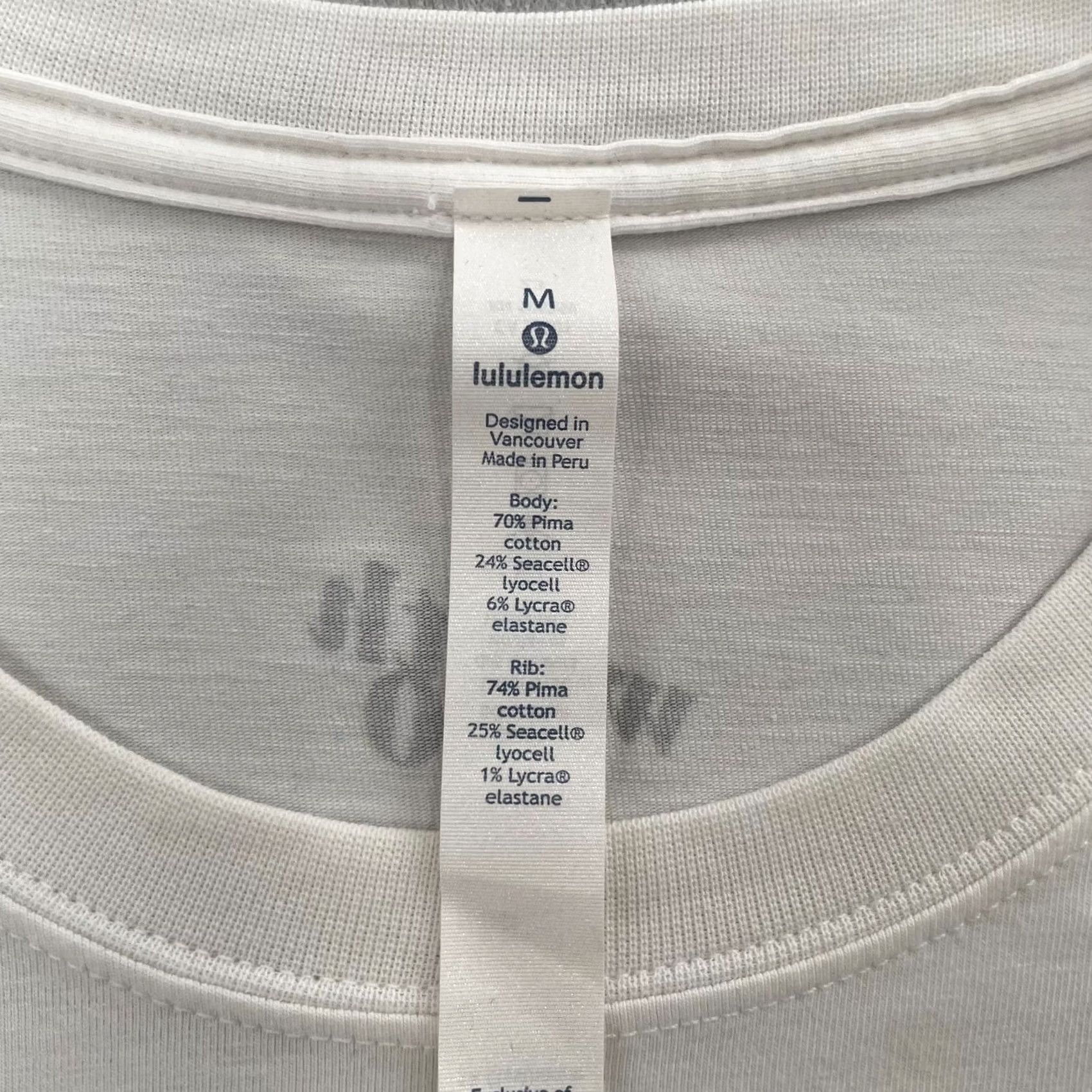 Lululemon Lululemon Shirt Mens M Basic Tee White Cotton Blend Short Sleeve Crew Neck 5 Year Graphic Print Vintage No Size US M / EU 48-50 / 2 - 5 Thumbnail