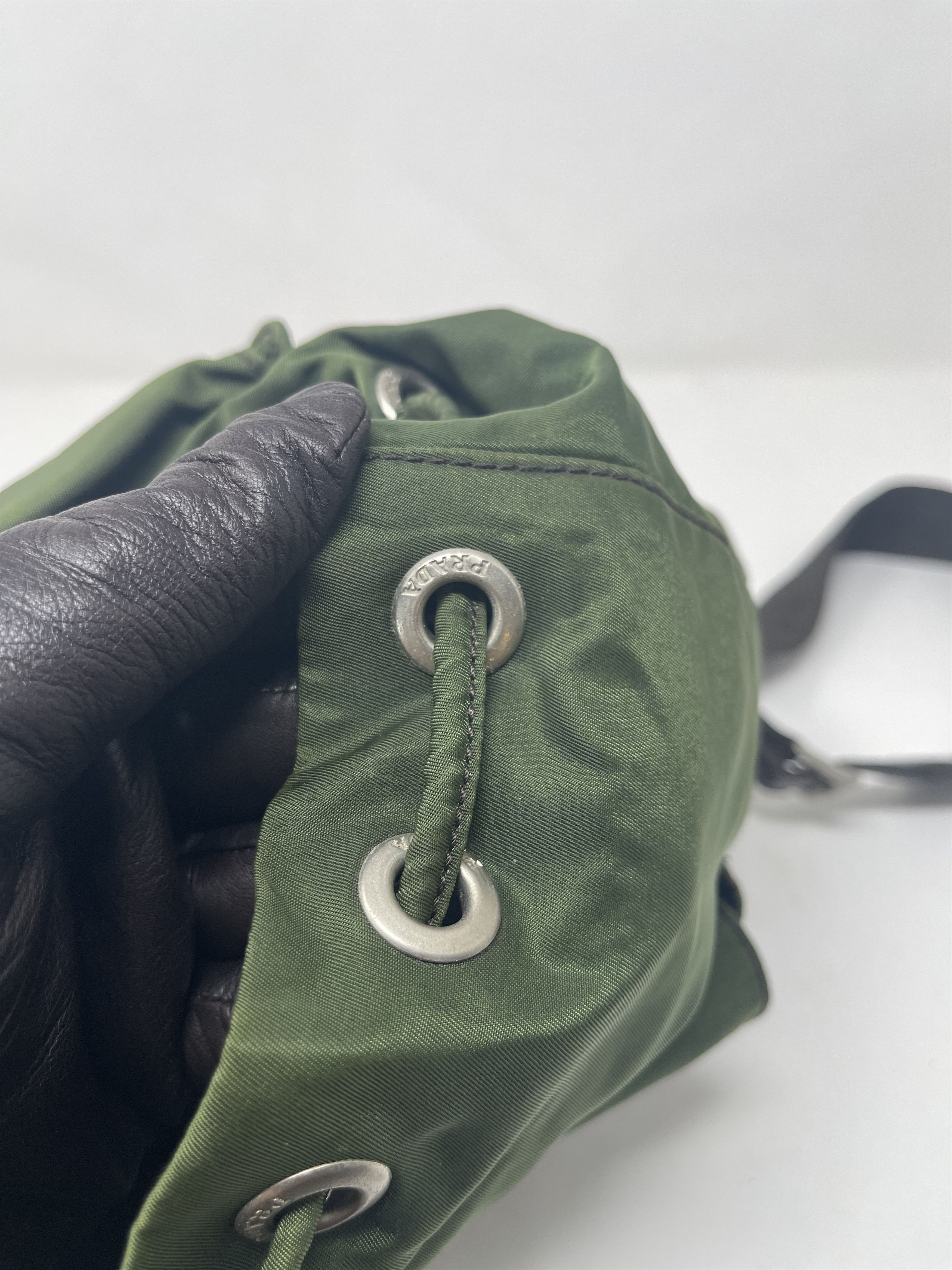 Prada Prada Nylon Green Backpack Size ONE SIZE - 17 Thumbnail