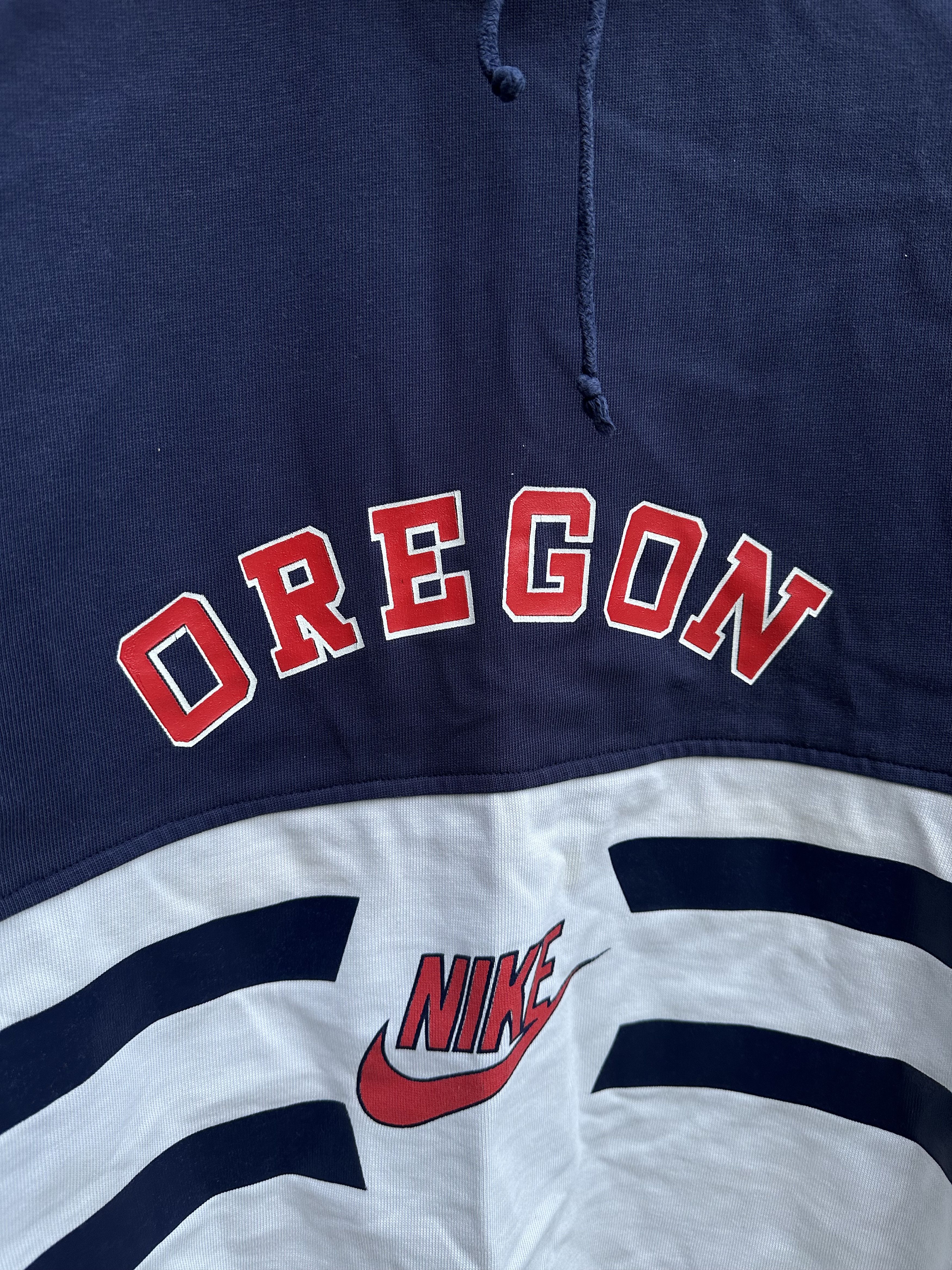 Nike Vintage 90’s Nike Oregon Hoodie Blue Size US L / EU 52-54 / 3 - 3 Thumbnail