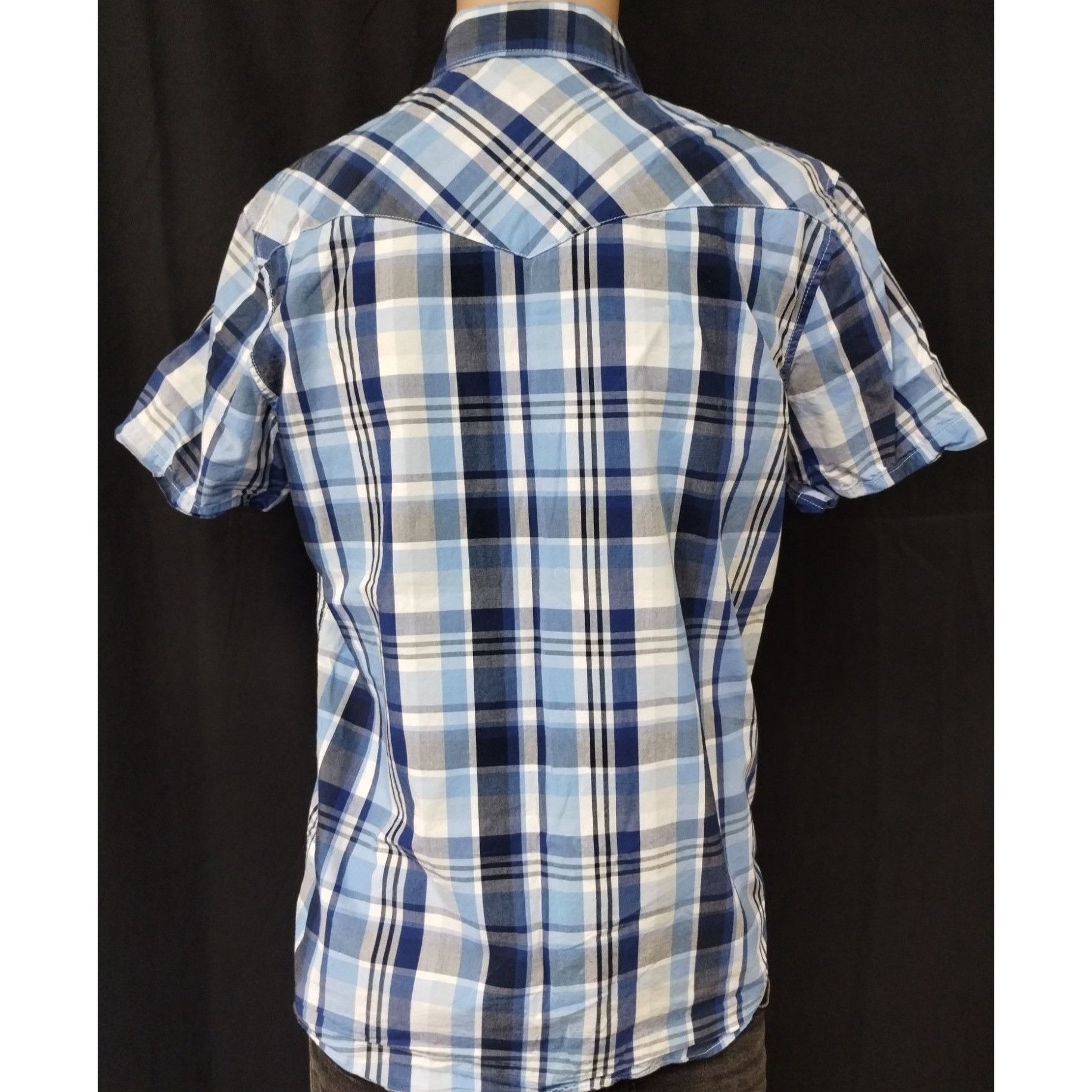 Levi's Levi's Men's Blue Plaid Shirt/Button Snaps Size M SKU 4004 Size US M / EU 48-50 / 2 - 2 Thumbnail
