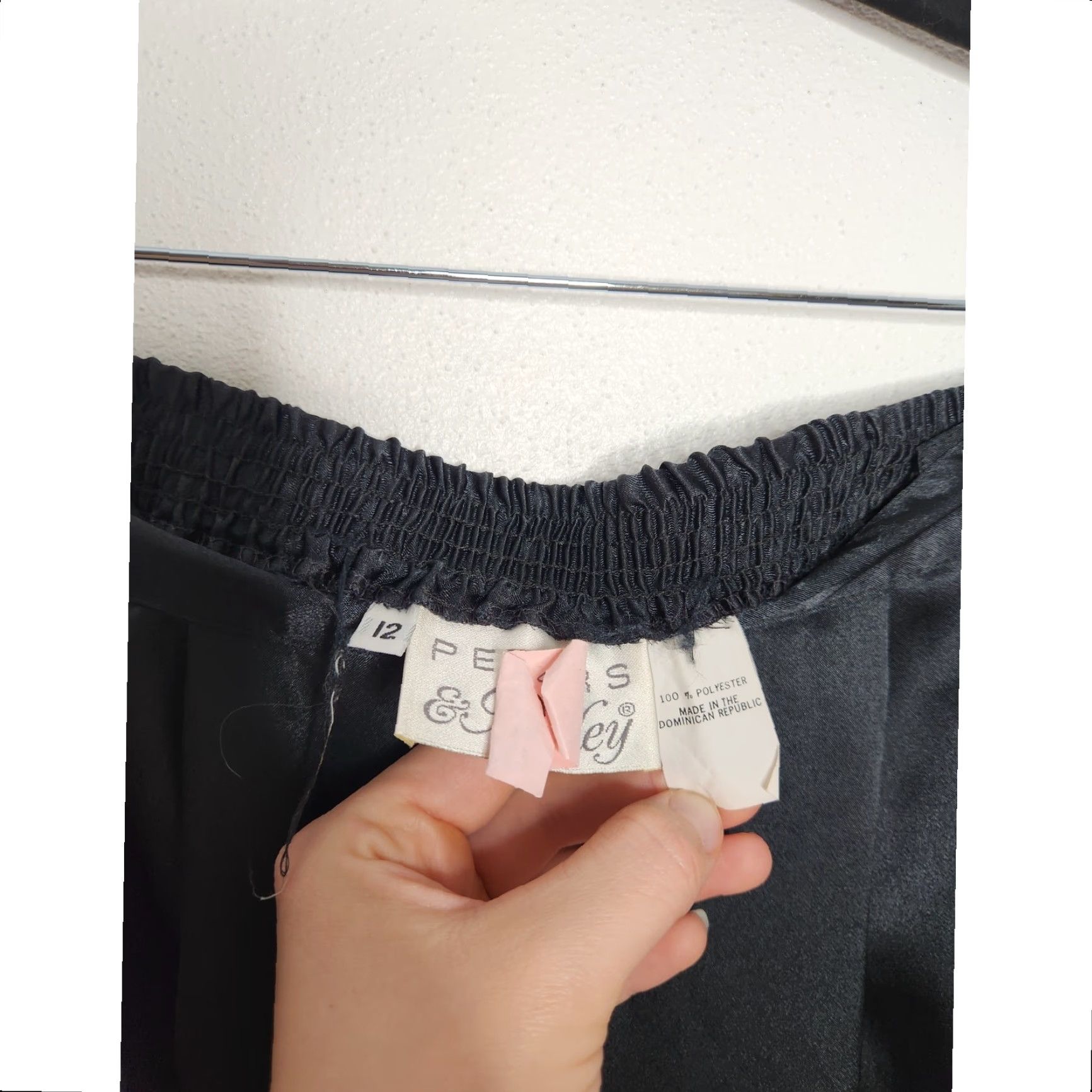 Vintage VINTAGE Black Satin Pants Bottoms Dress Pants Women's 12 Regular 42 13.5 14 27.5 90s 80s Slacks Size 34" / US 12 / IT 48 - 7 Thumbnail