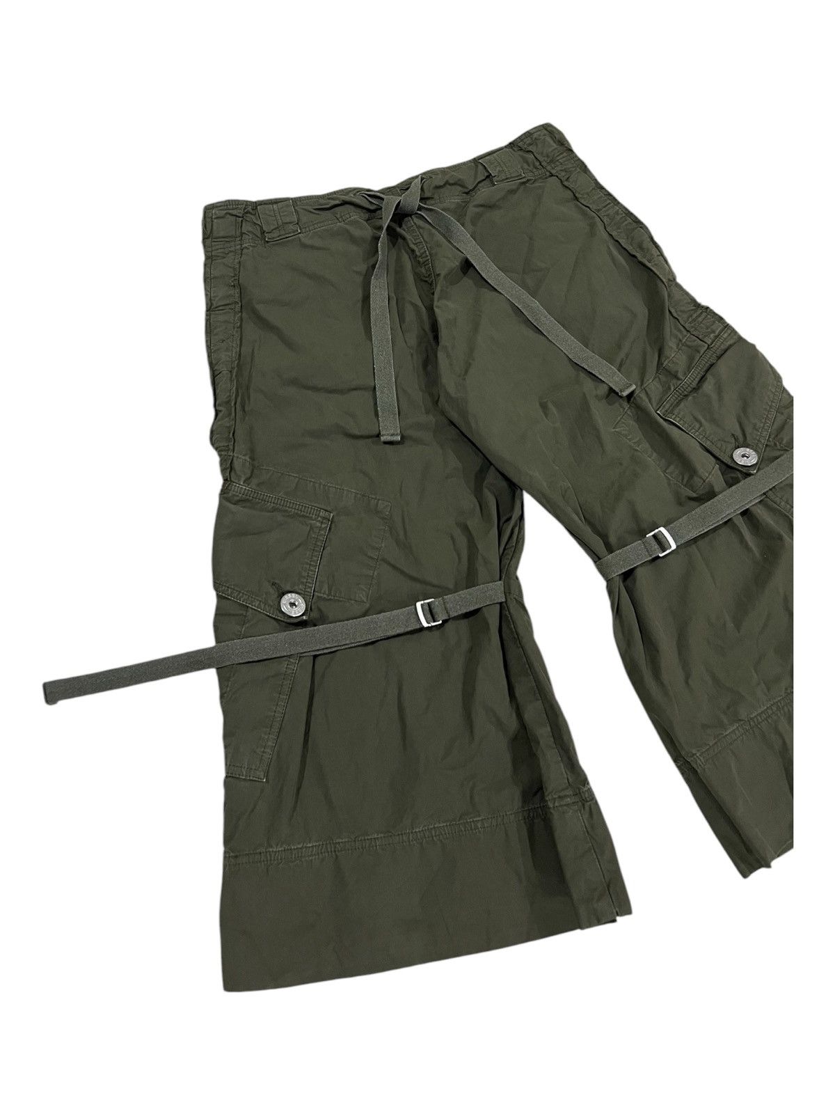Diesel × Diesel Black Gold Diesel 🇮🇹 Super Baggy Wide Leg Flare Parachute Military Pants Size US 32 / EU 48 - 2 Thumbnail