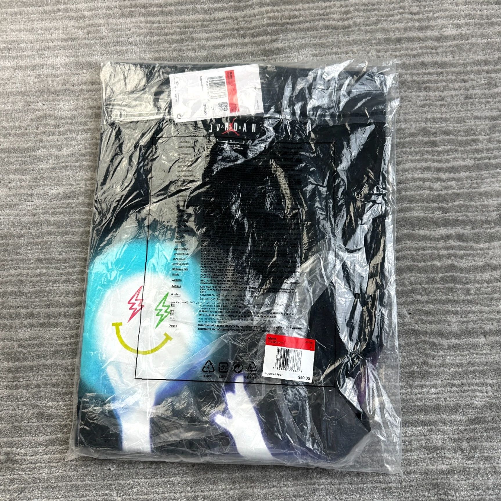 Jordan Brand Jordan J Balvin Shirt Large Black Graphic Sneakerhead Retro Mens Size US L / EU 52-54 / 3 - 3 Thumbnail