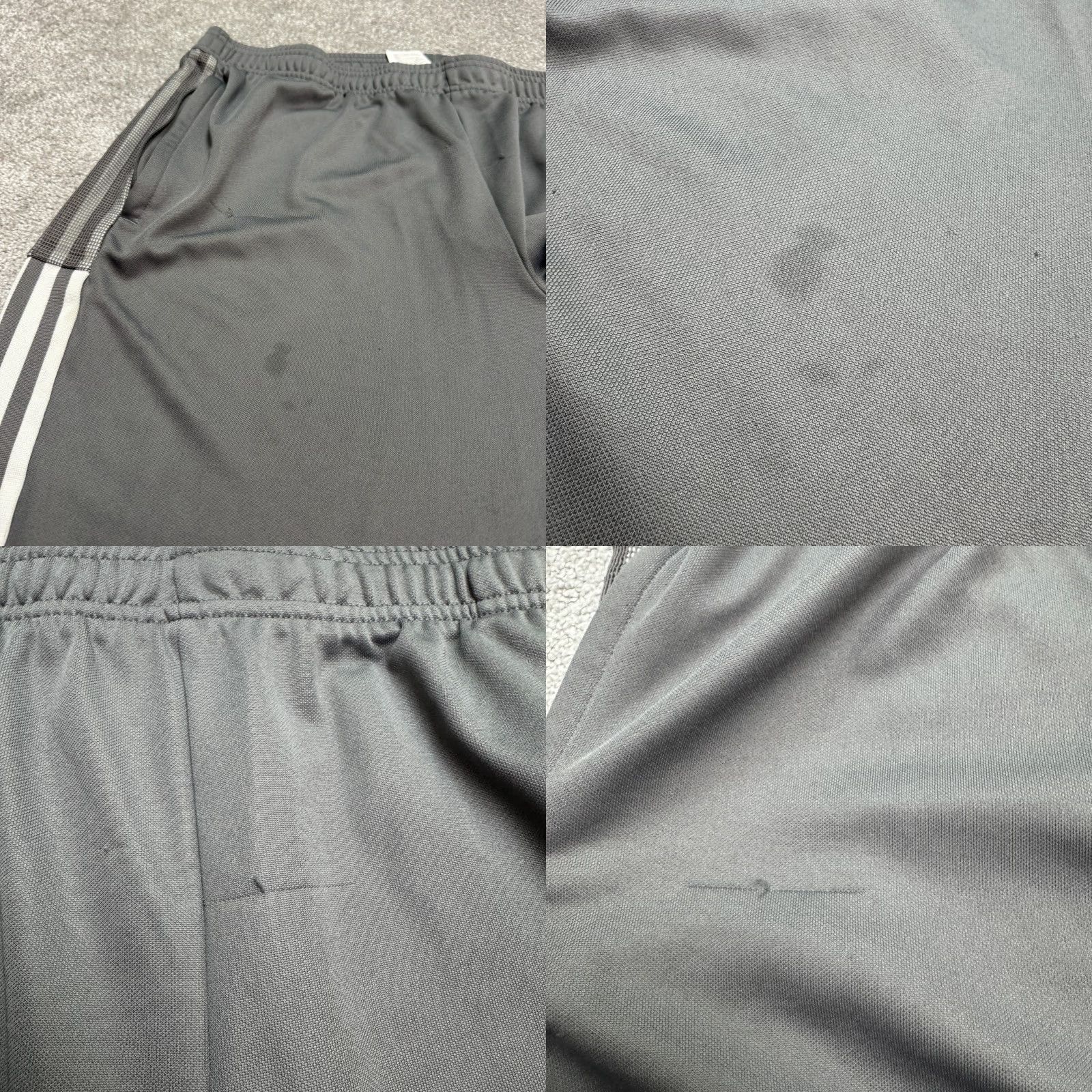 Adidas Adidas Aeroready Primegreen Track Pants Mens 2XL Gray White 3-Striped Activewear Size US 39 - 8 Thumbnail