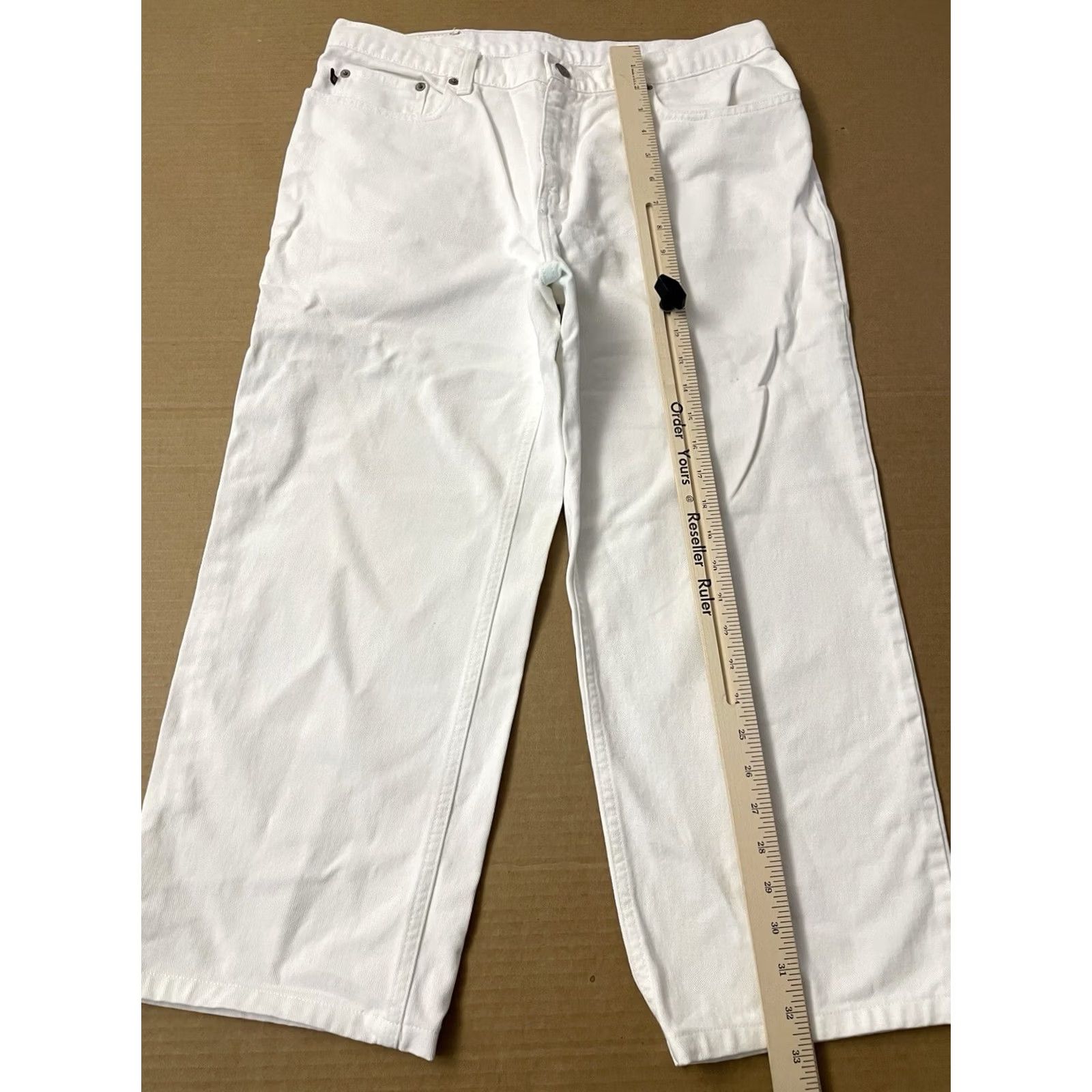 Ralph Lauren VINTAGE Ralph Lauren Jeans Womens 12 White RL Baggy Hip Hop Y2K Size 34" / US 12 / IT 48 - 7 Thumbnail