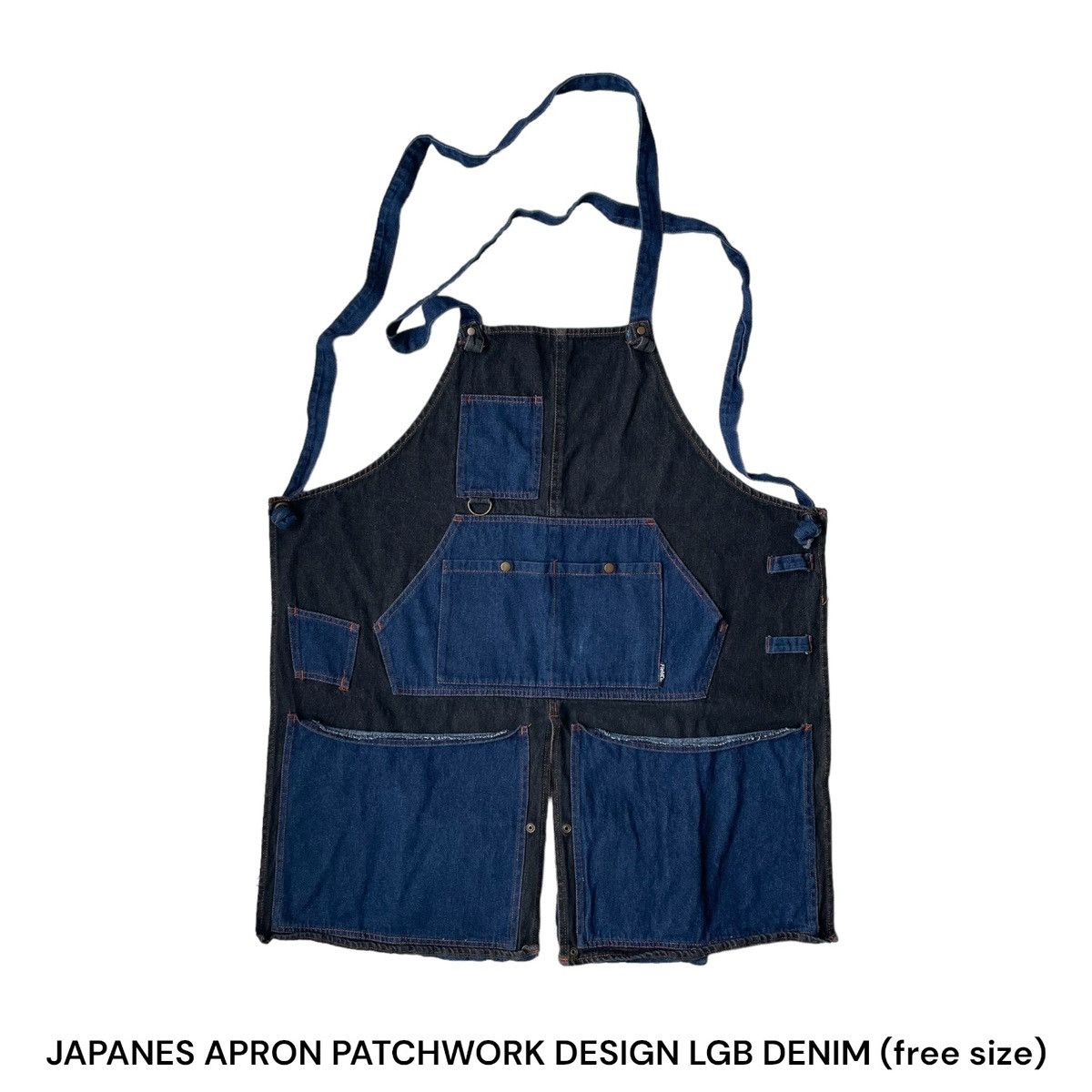 If Six Was Nine Rare Apron Fieldcore Patchwork Denim Multiple Pocket Size ONE SIZE - 1 Thumbnail