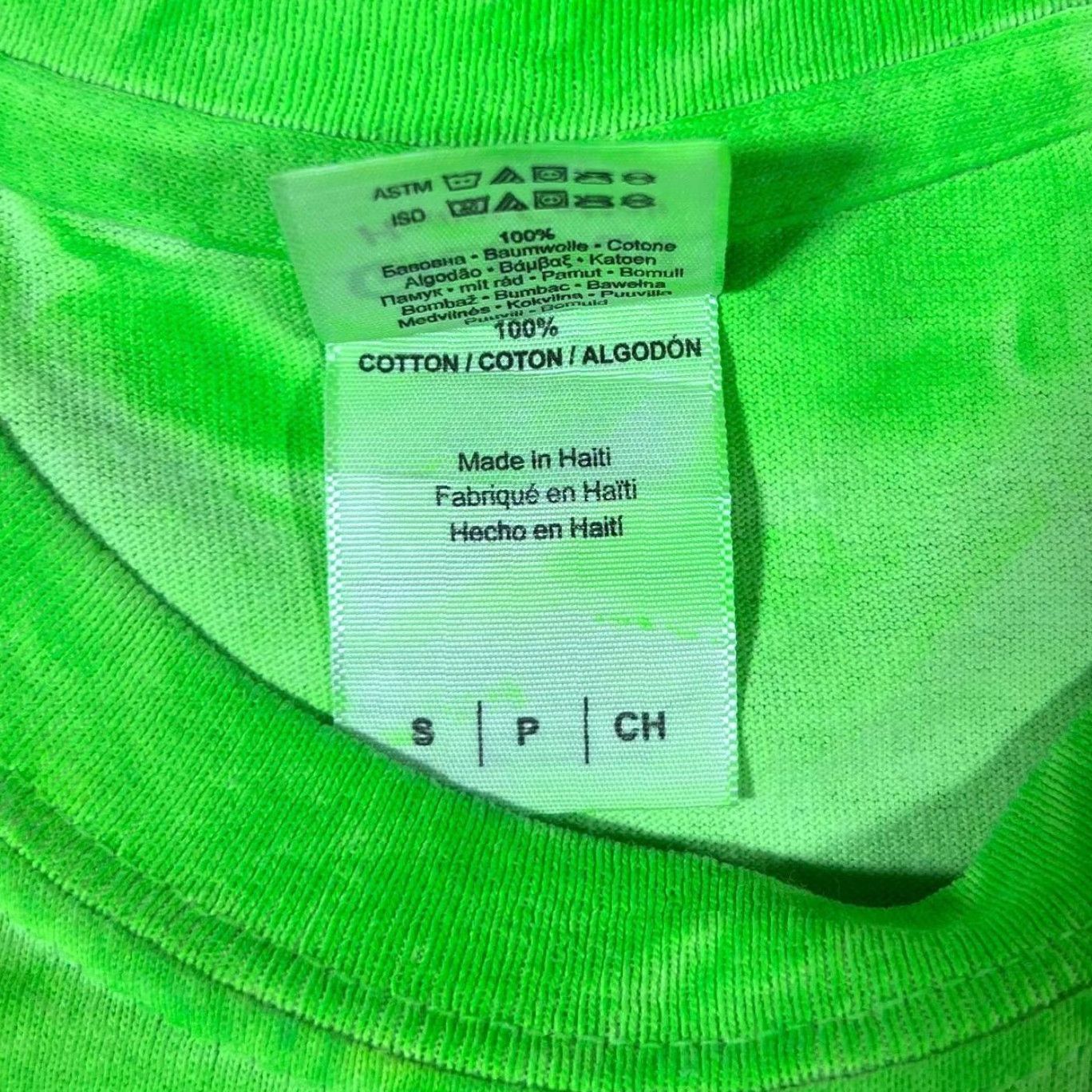 Gildan Gildan T-Shirt Bahamas “Freeport” Graphic Tropical Souvenir Spellout Tie Dye Small Green/Yellow Tie Dye Mens Short Sleeve Regular Fit S USB TV527 Size US S / EU 44-46 / 1 - 4 Thumbnail