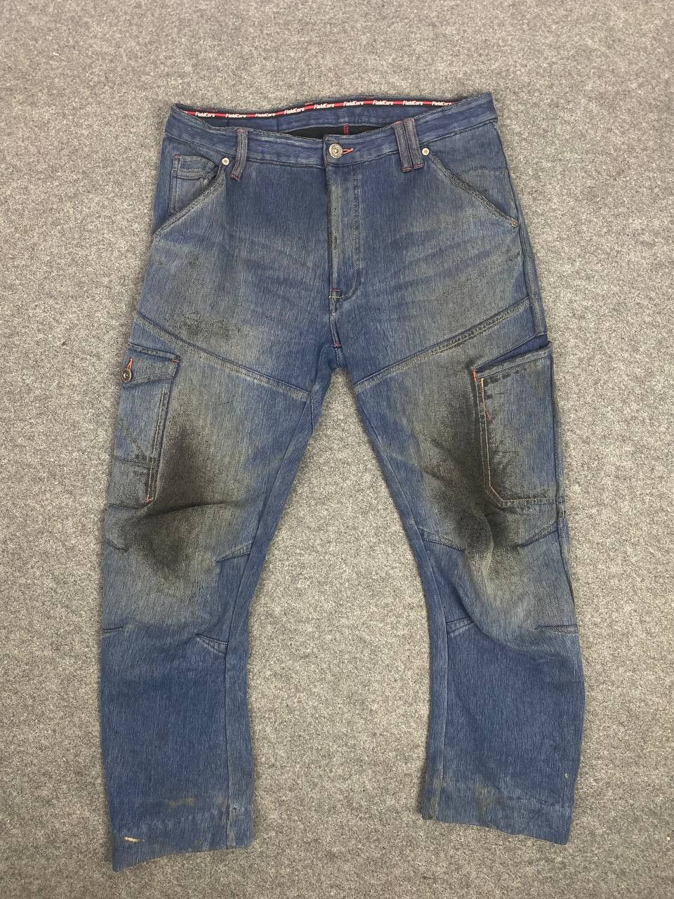 Japanese Brand fieldcore japanese brands cargo distressed denim Size US 35 - 7 Thumbnail