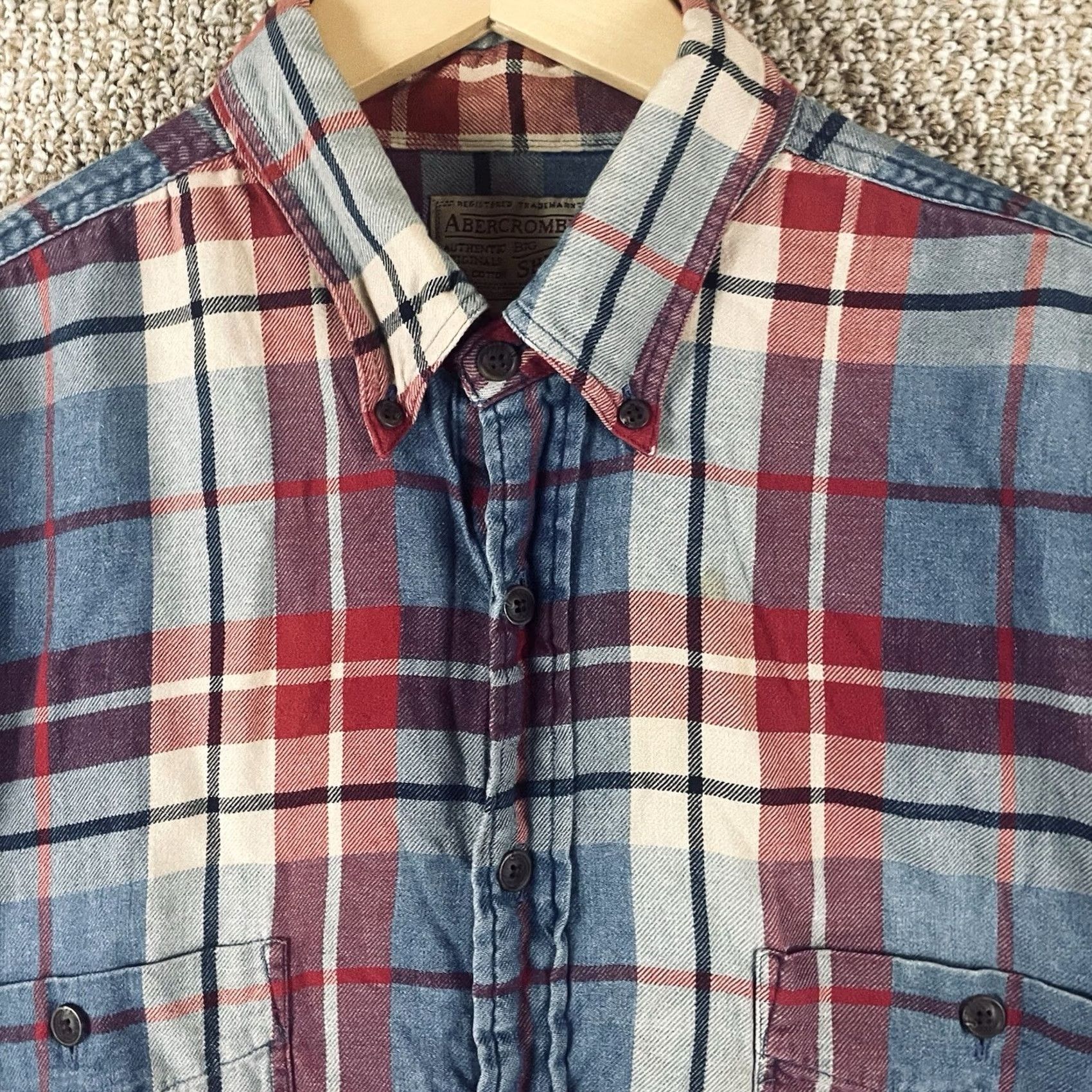 Abercrombie & Fitch VINTAGE Abercrombie & Fitch Shirt Mens L Vtg 90s Men Grunge Flannel Big Shirts Y2K T327 Size US L / EU 52-54 / 3 - 2 Thumbnail