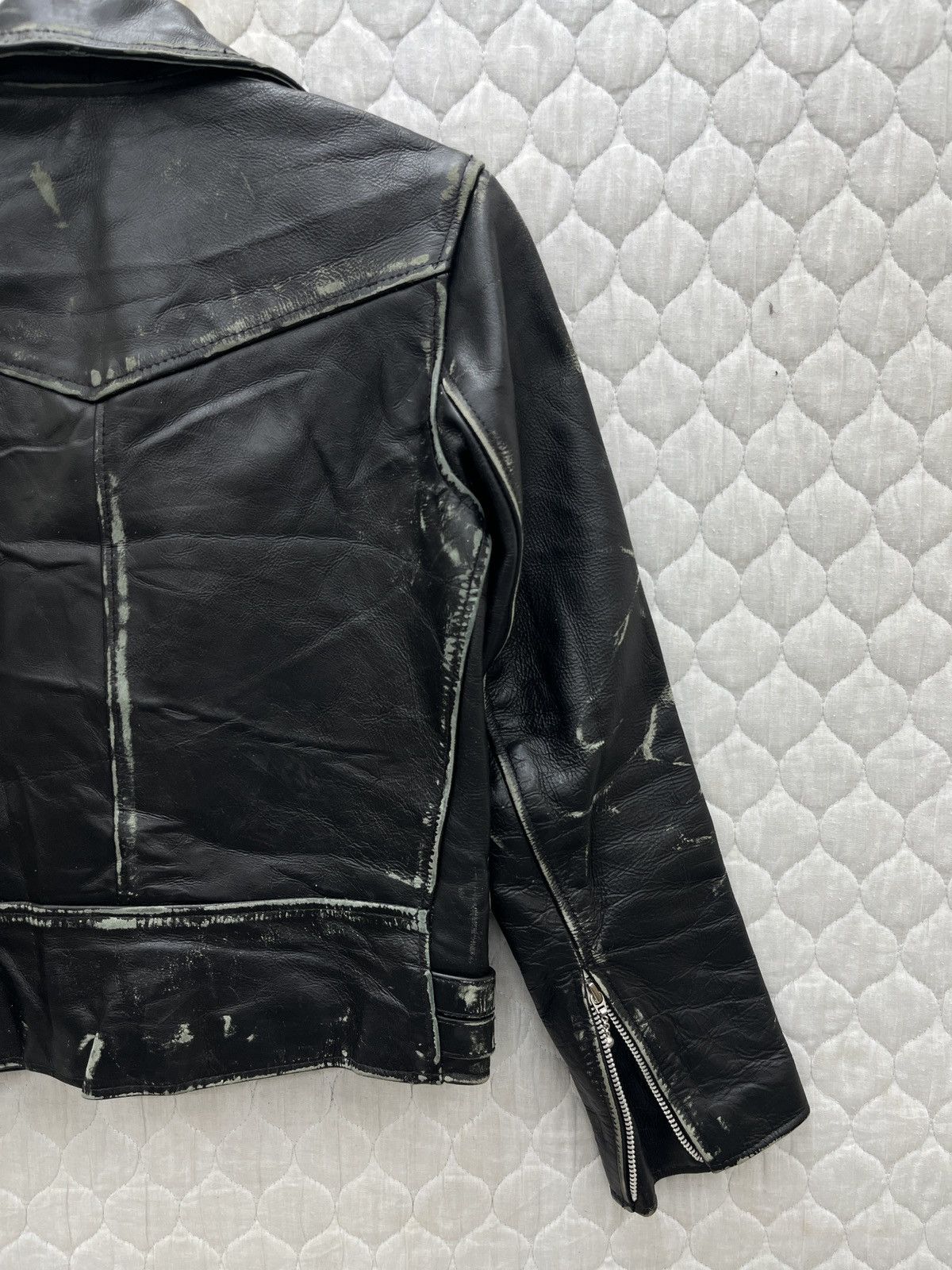 14th Addiction 🔥🔥🔥ARCHIVE HELL CAT PUNKS LEATHER JACKET Size XS / US 0-2 / IT 36-38 - 18 Thumbnail