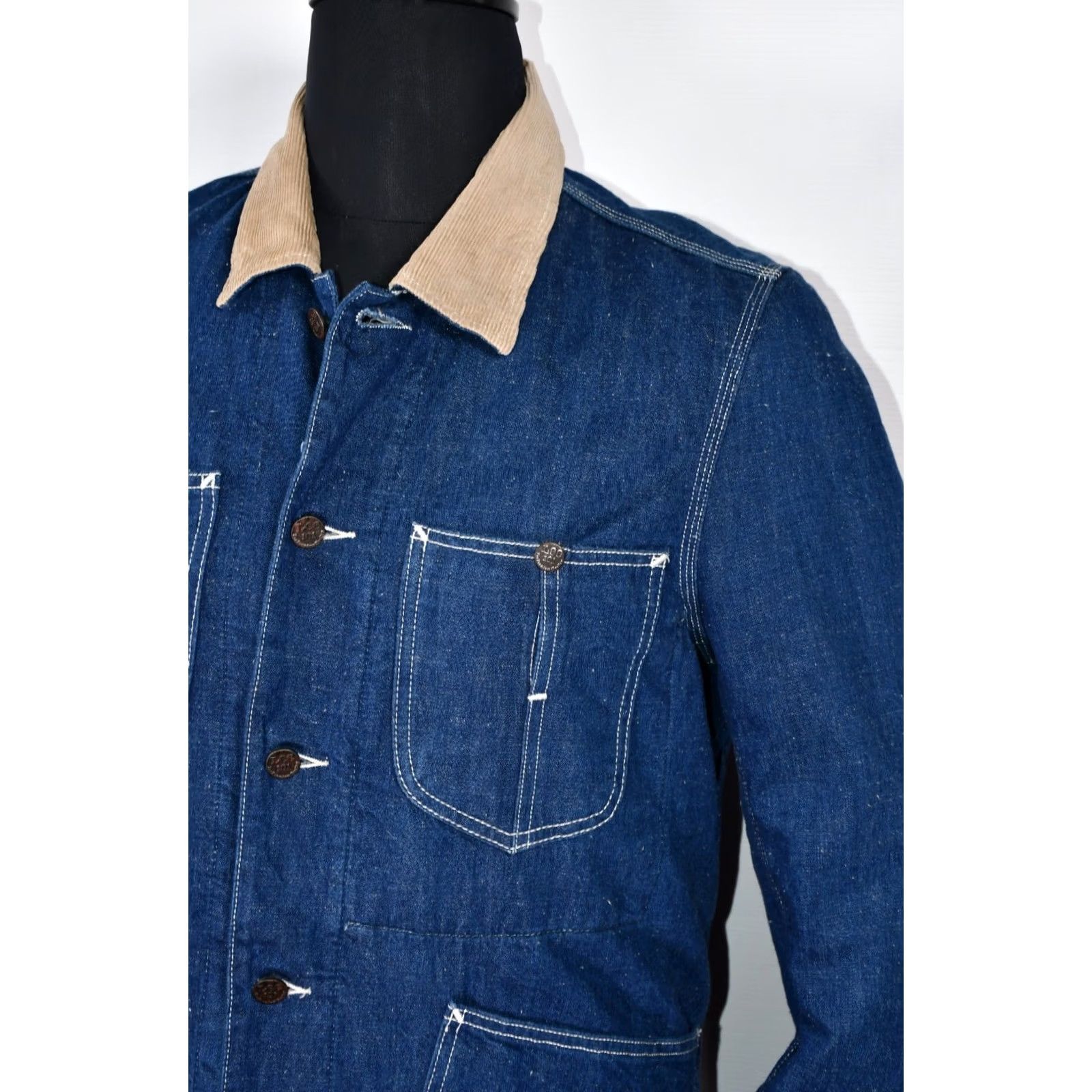 Lee LEE 101 FIRST JACKET CHORE Jacket M Blue Denim 100% Cotton Lined Vintage No N/A Men Jacket Size US M / EU 48-50 / 2 - 4 Thumbnail