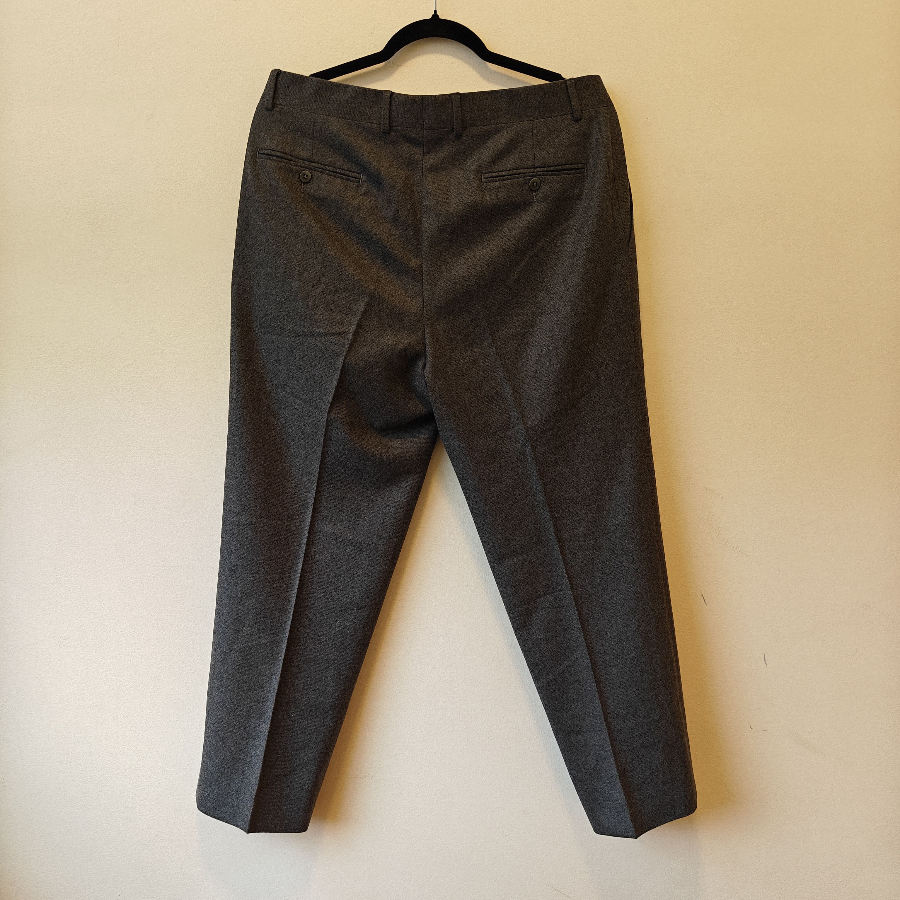 Stoffa Stoffa Dark Wool Pleated Trousers Fits W33 Size US 33 - 8 Thumbnail