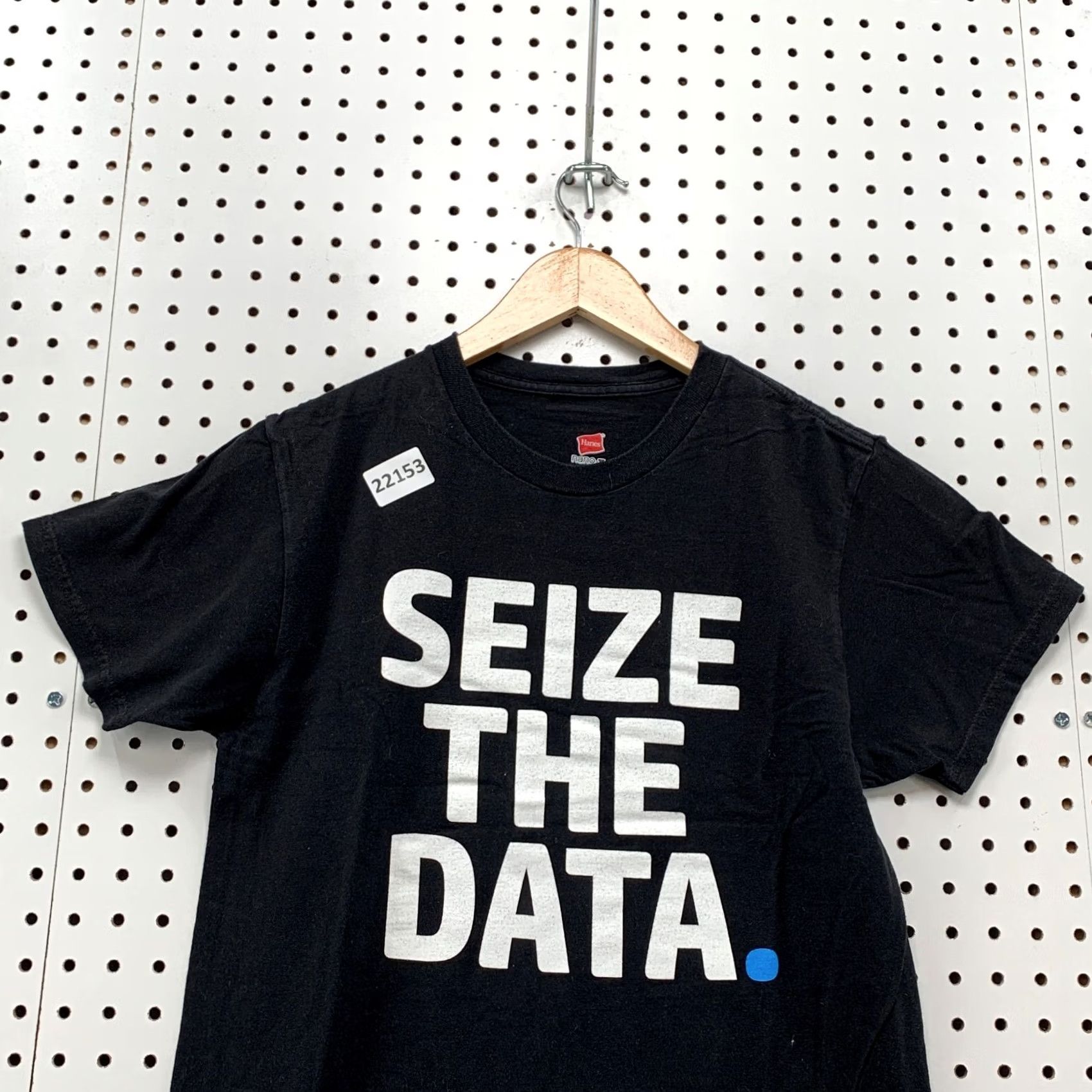 Hanes Seize The Data Shirt Black Mens Adult S Computer TEE Short Sleeve Size US S / EU 44-46 / 1 - 3 Thumbnail