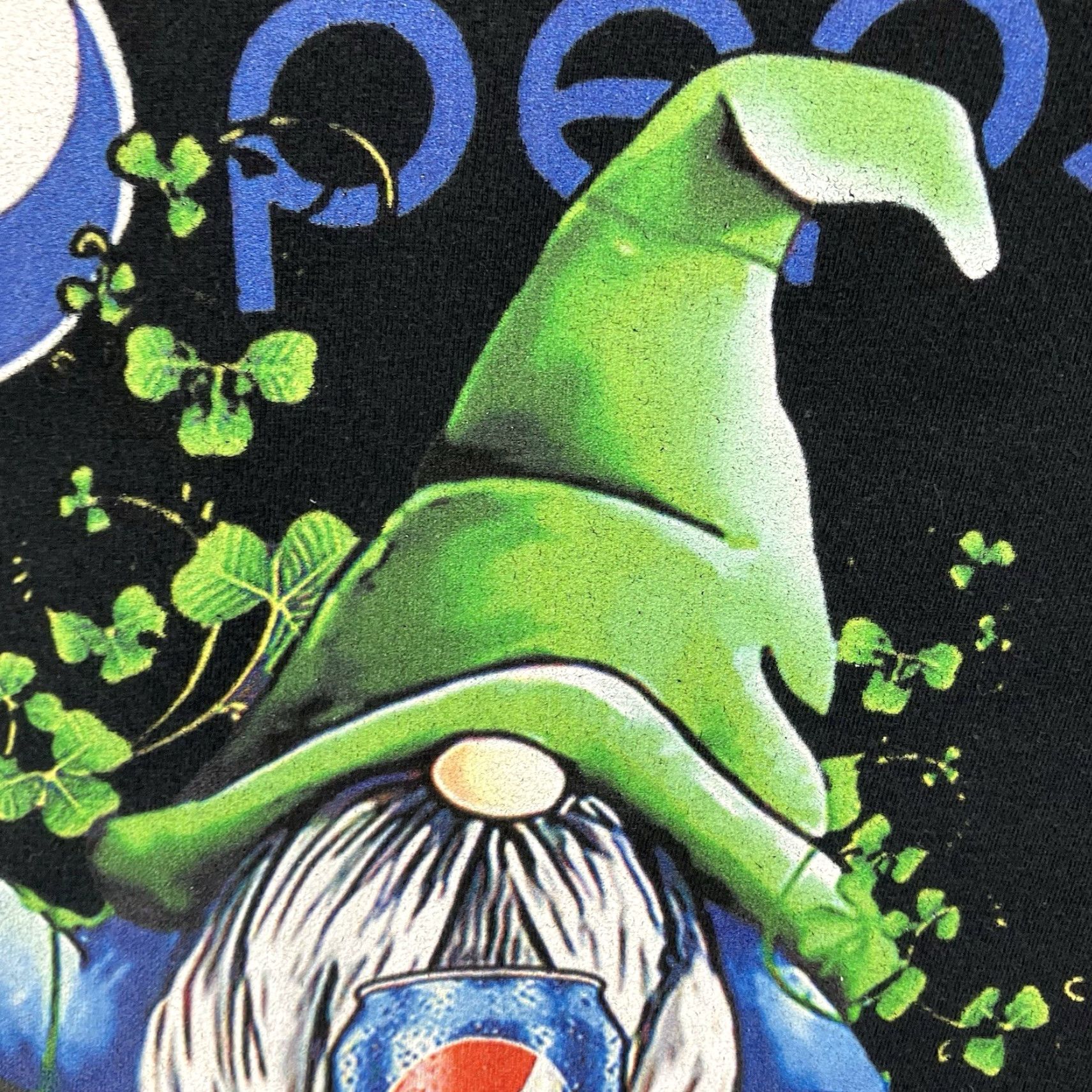 Vintage Pepsi Shirt Mens M Black Short Sleeve 100% Cotton Logo Graphic 90s Art Fairy Gnome Adventure Time Slim Fit All Seasons Size US M / EU 48-50 / 2 - 7 Thumbnail