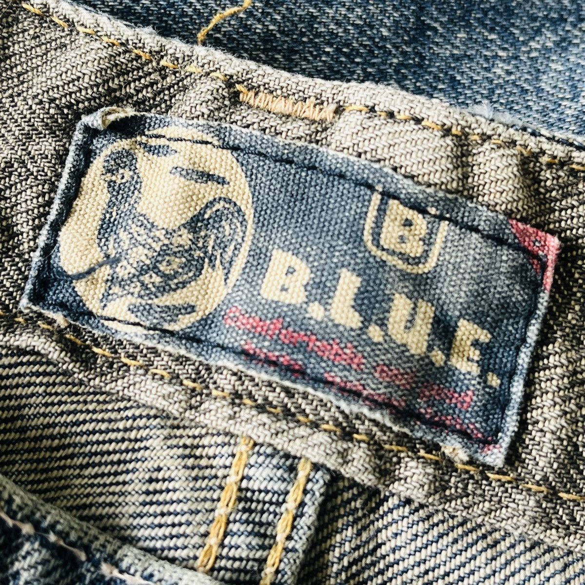 Le Grande Bleu (L.G.B.) × Vintage Vintage BLUE Grande Faded Acid Wash Denim Jeans Size US 29 - 16 Thumbnail
