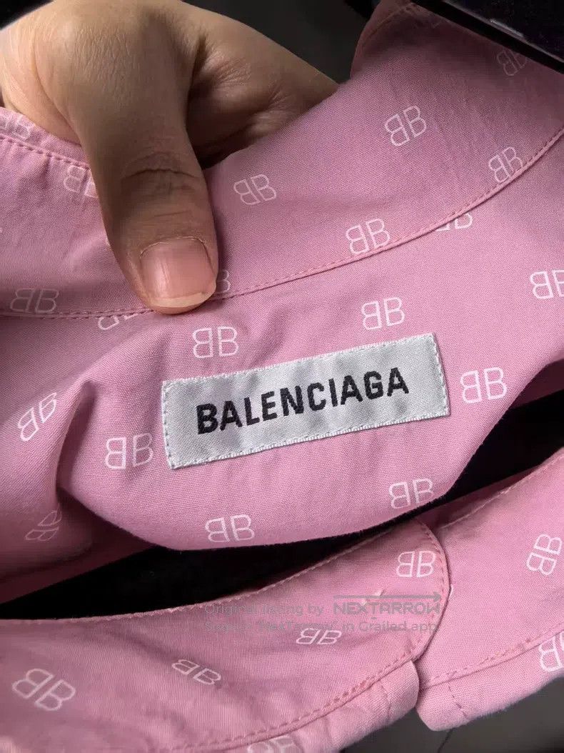 Balenciaga Balenciaga Double B Full Print Shirt Size XXS / US 00 / IT 34 - 4 Thumbnail