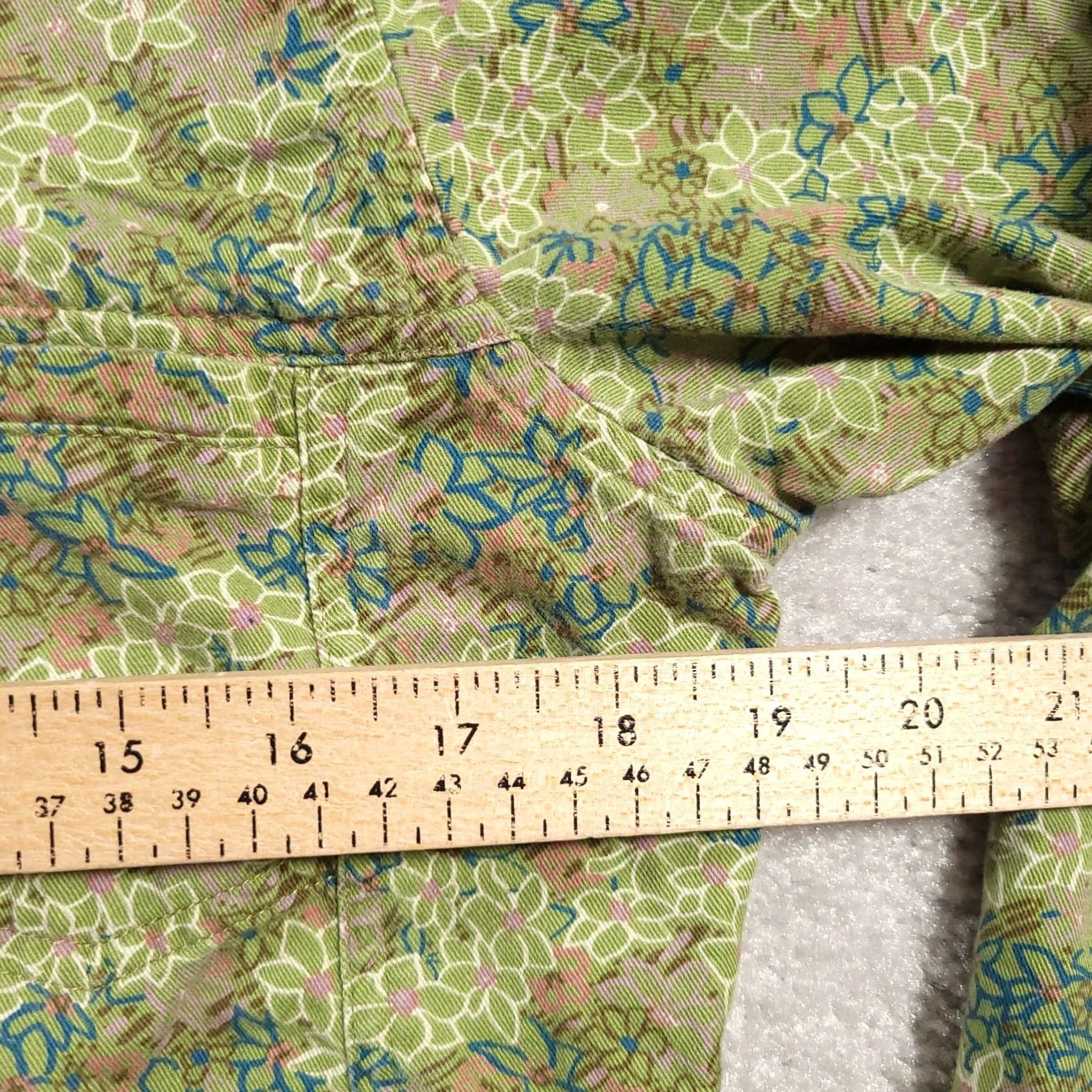 Vintage Christopher & Banks Women Denim Jacket Size M Button Up Floral Y2K Size M / US 6-8 / IT 42-44 - 4 Thumbnail