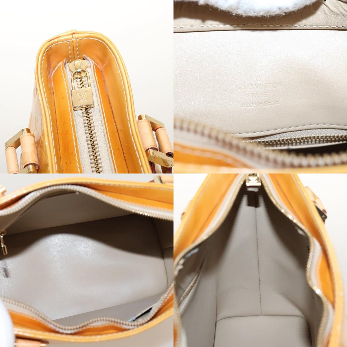 Louis Vuitton LOUIS VUITTON Monogram Vernis Houston Hand Bag Beige M91004 Size ONE SIZE - 11 Thumbnail