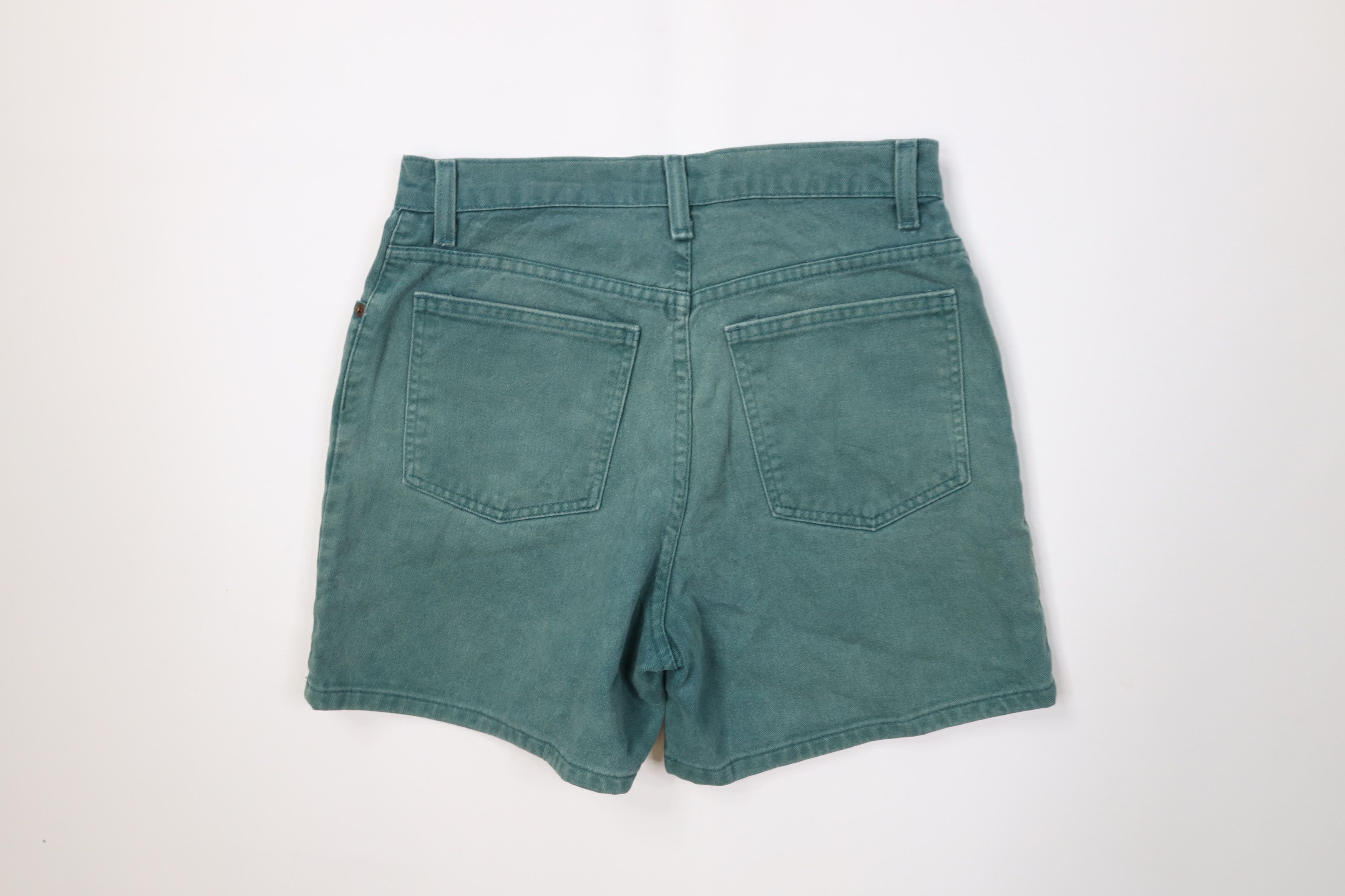 Vintage Vintage 90s Streetwear Denim Jean Shorts Jorts Green Cotton Size 32" / US 10 / IT 46 - 9 Thumbnail