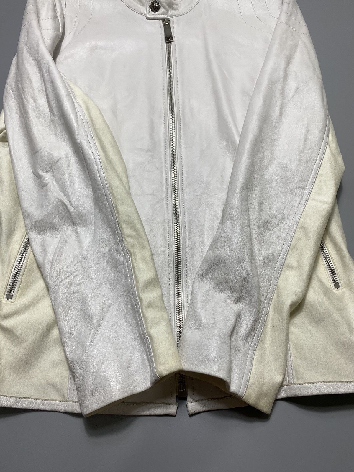 John Richmond 2019 Logo Patch Leather Jacket Size US L / EU 52-54 / 3 - 10 Thumbnail