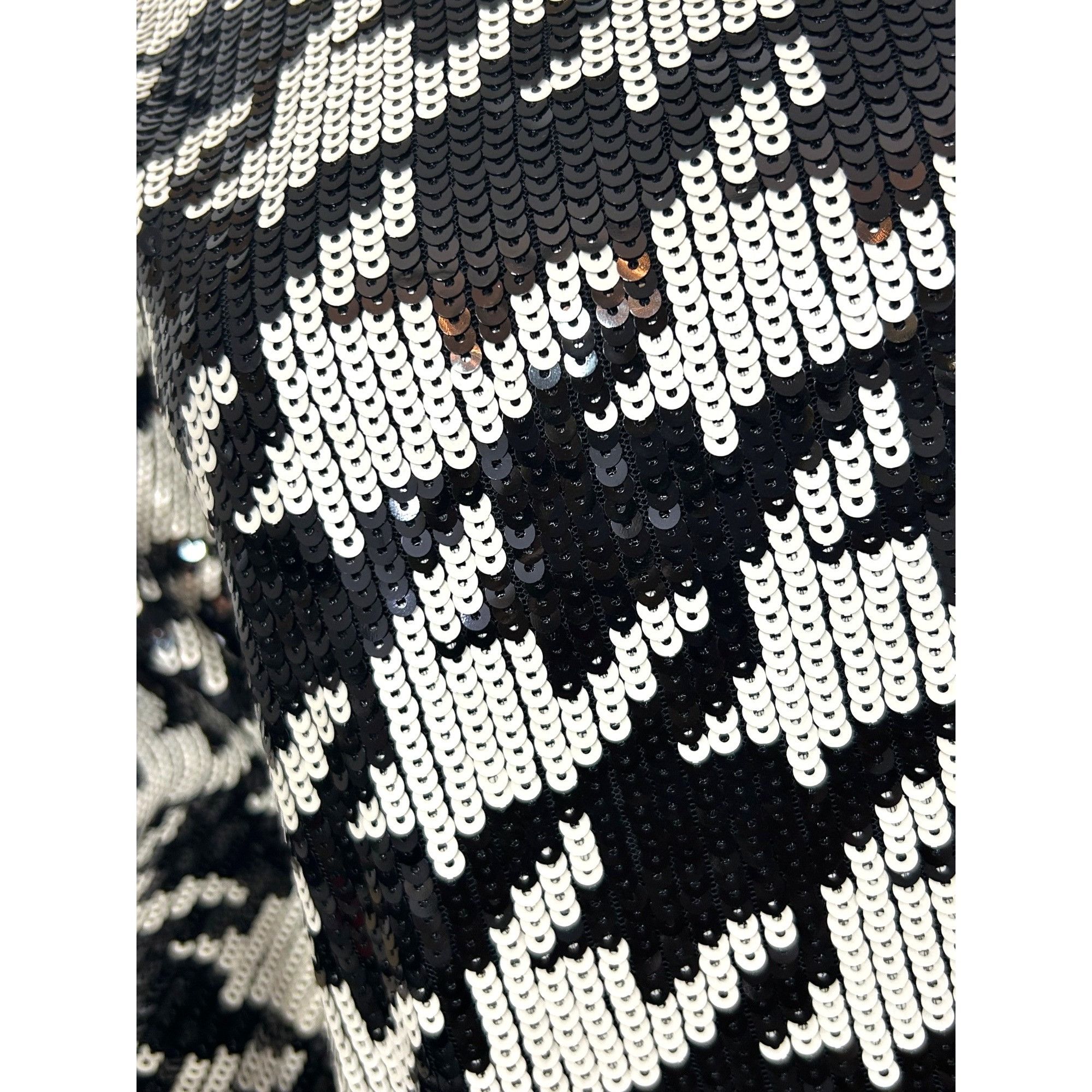 Chicos Chico’s Sequins Top Houndstooth Tunic Black White 1US M Spe Size M / US 6-8 / IT 42-44 - 9 Thumbnail