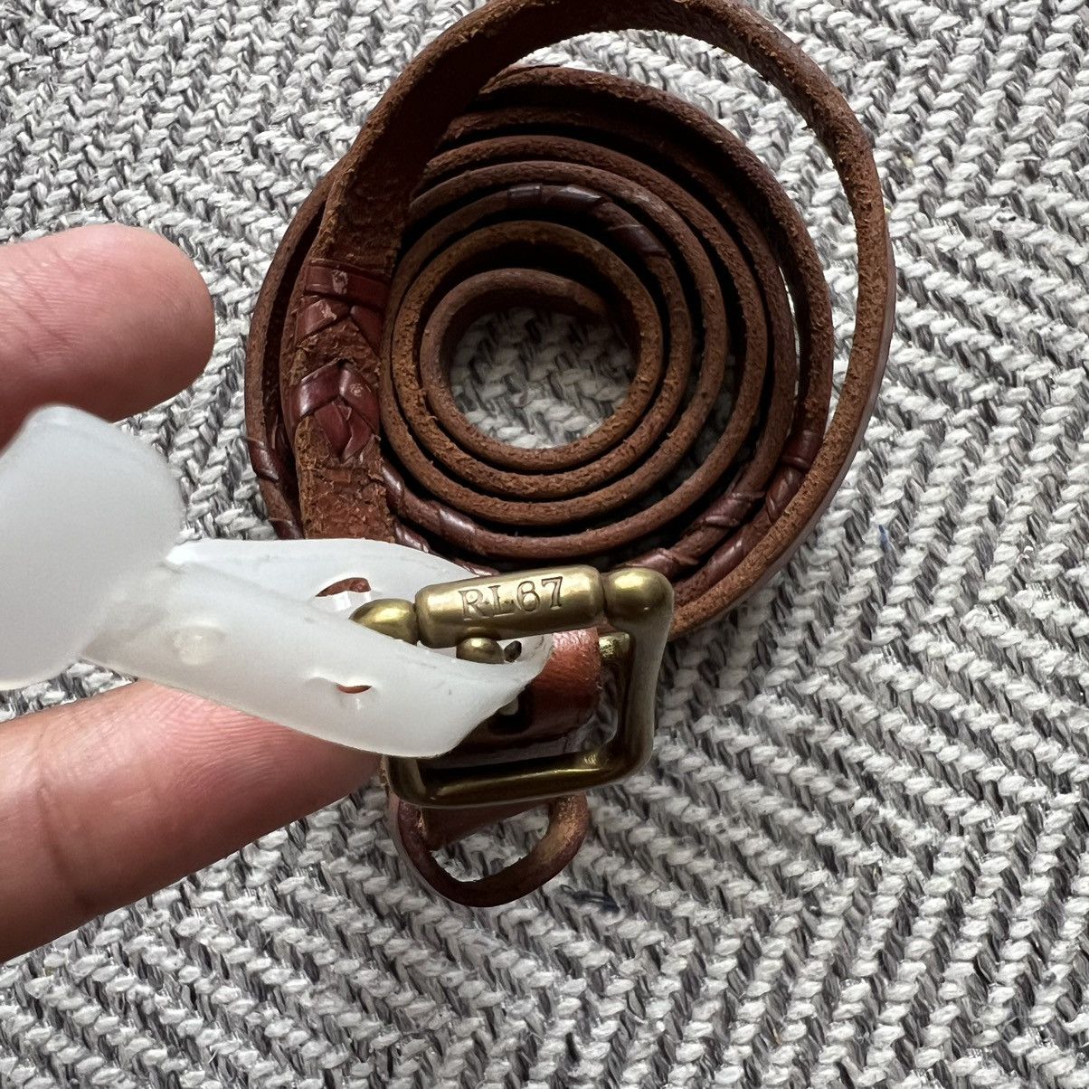 Designer × Genuine Leather × Ralph Lauren Ralph Lauren RL67 15mm Double Wrap Leather Belt W32”-W36” Size ONE SIZE - 4 Thumbnail