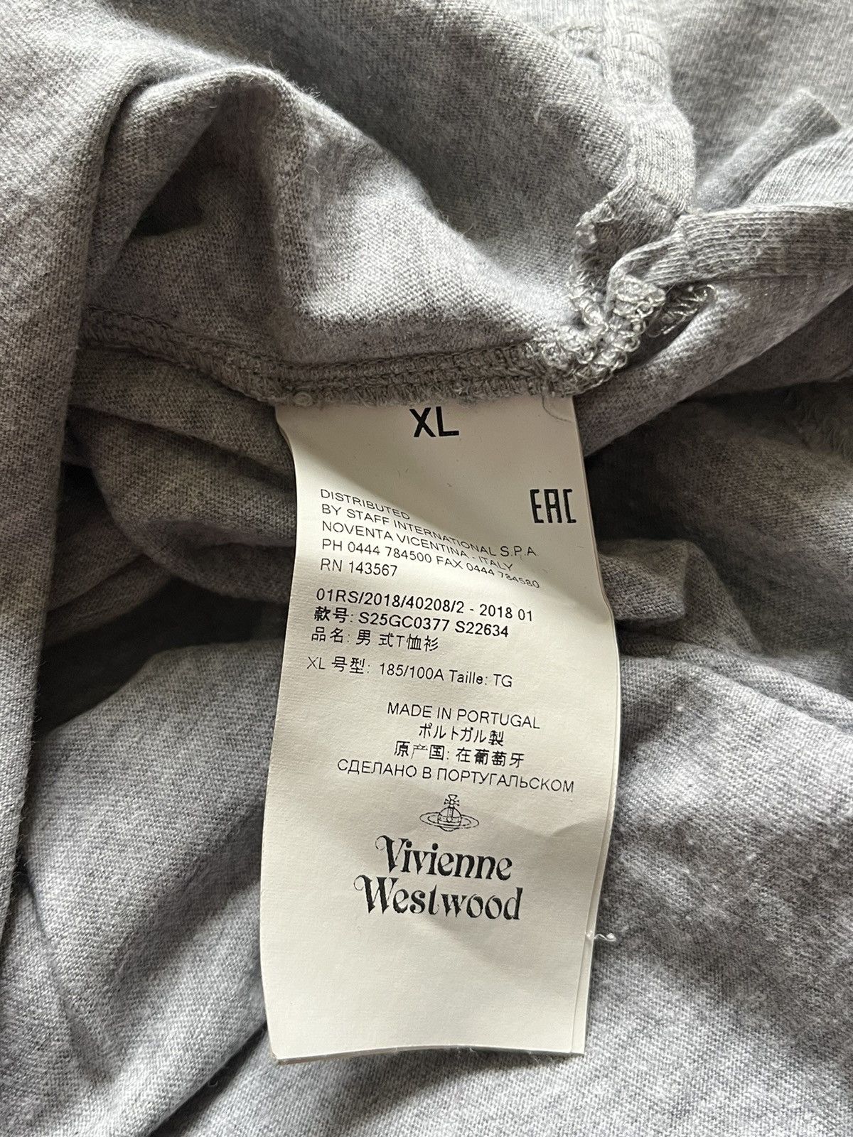 Vivienne Westwood 🔥Vintage Vivienne Westwood T Shirt Khaki Gray Size US XL / EU 56 / 4 - 6 Thumbnail