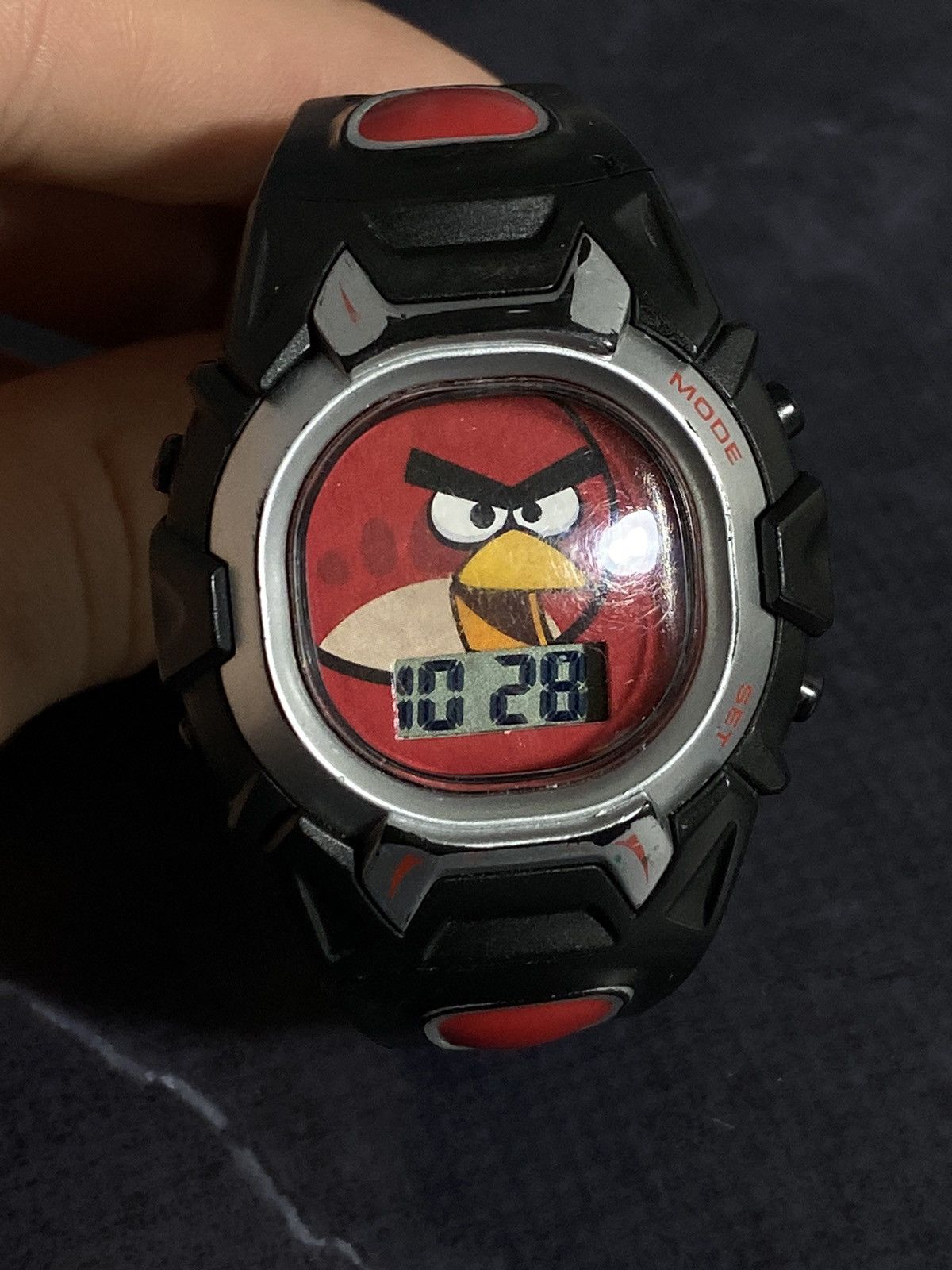 Vintage Angry Birds Digital Watch Black Red Strap Japanese Brand Size ONE SIZE - 7 Thumbnail