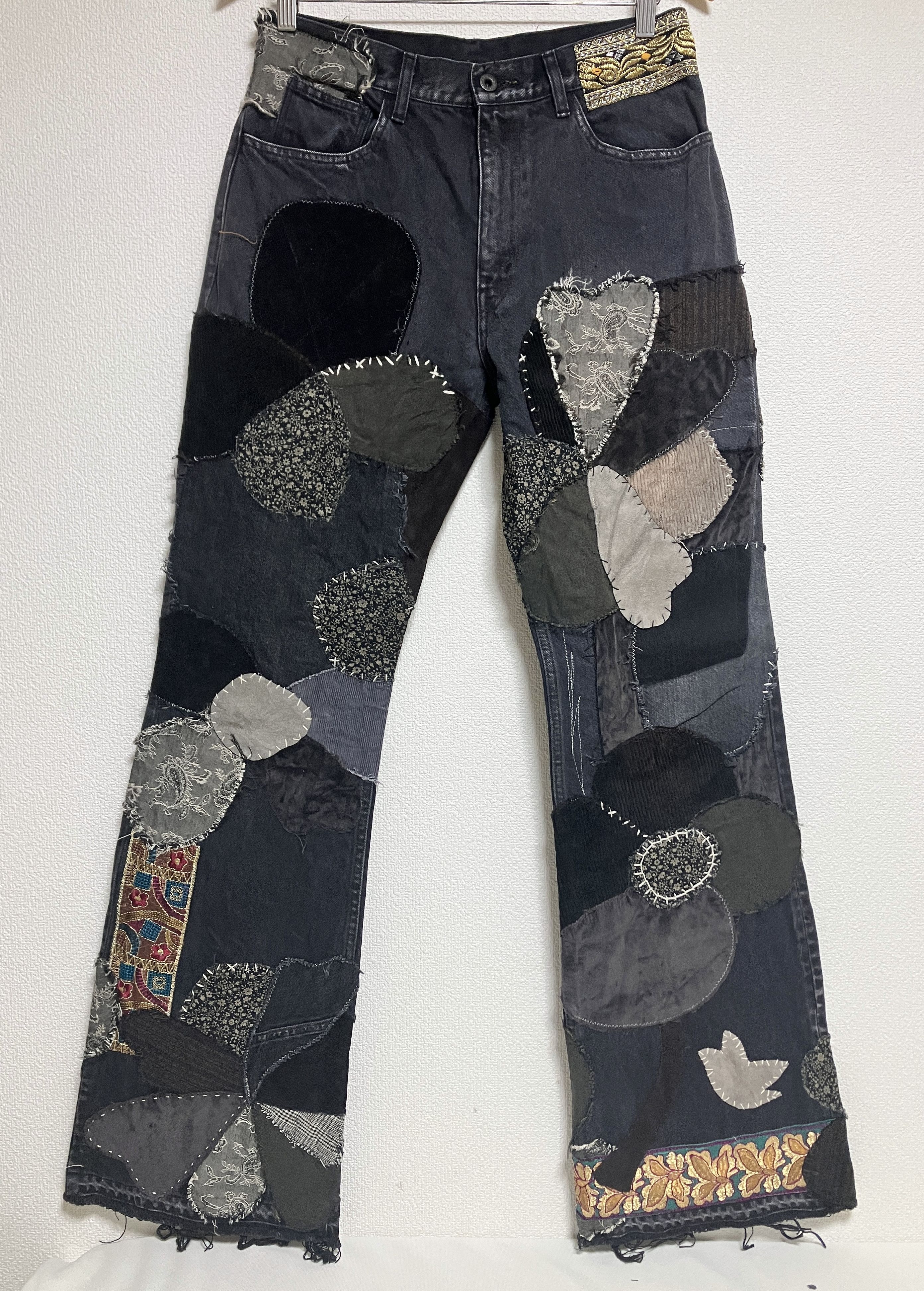 Kapital KAPITAL 14oz black denim flare jeans hippie insane remake Size US 34 / EU 50 - 1 Thumbnail