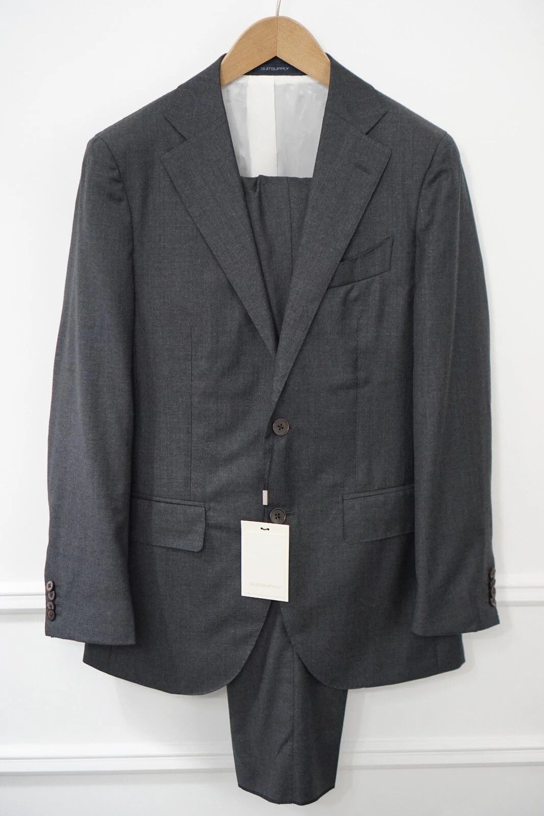 Suitsupply Men Suitsupply Suit La Spalla Sinlge Breasted Grey Wool US36 Size 36R - 1 Thumbnail