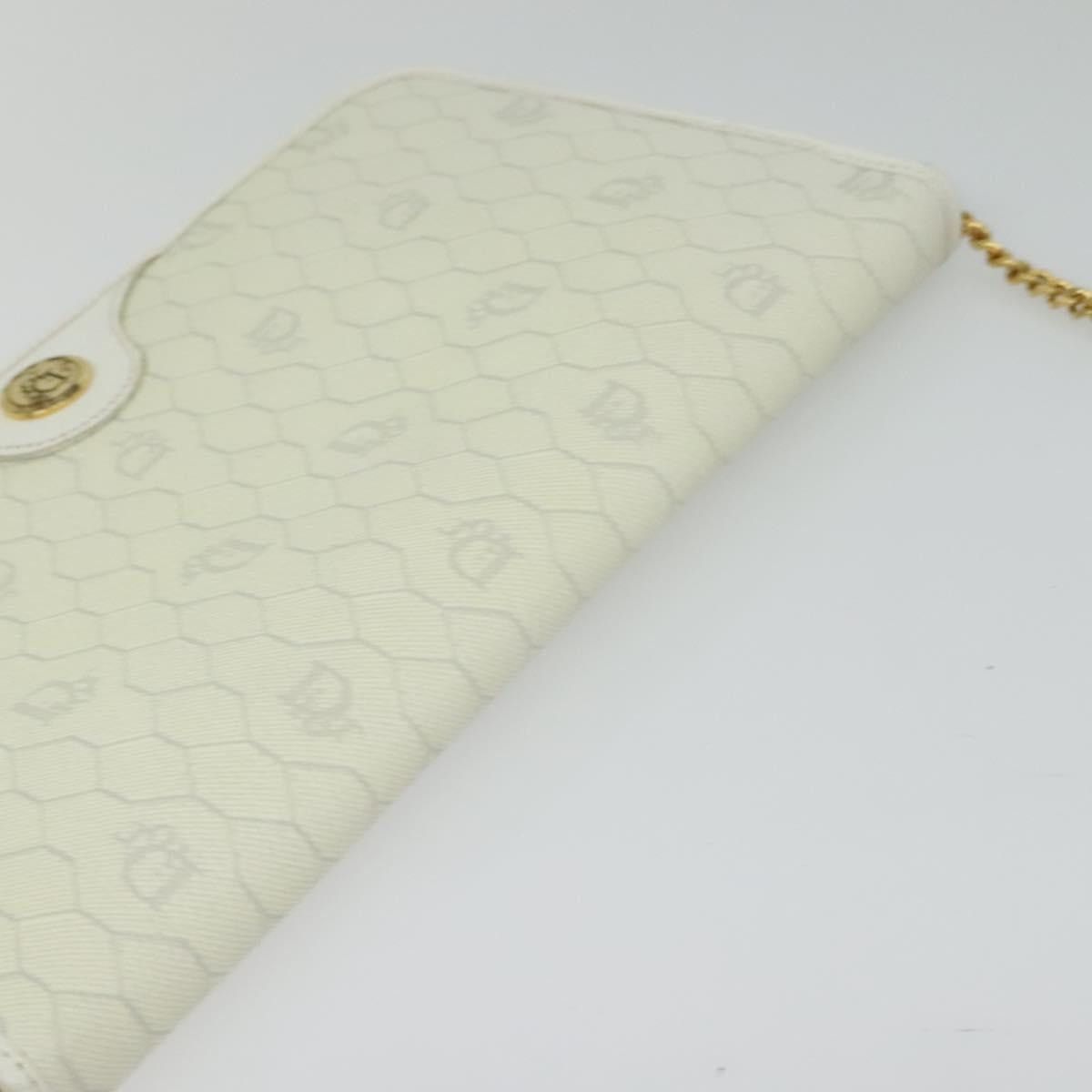 Dior DIOR Honeycomb Canvas Chain Shoulder Bag Pvc White Gold Size ONE SIZE - 6 Thumbnail