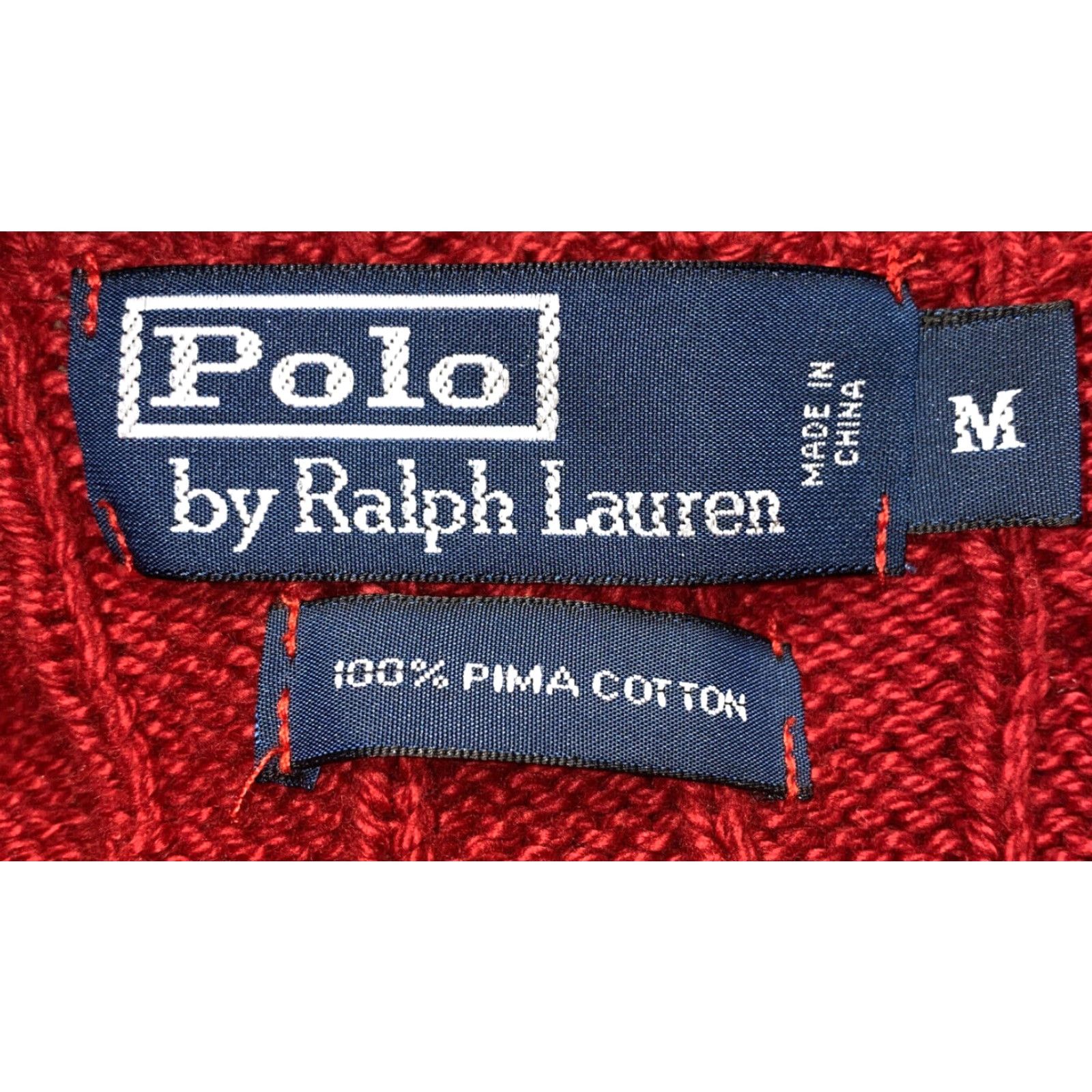 Polo Ralph Lauren Polo Ralph Lauren Mens Red V-Neck Sweater Size Medium Size US M / EU 48-50 / 2 - 5 Thumbnail