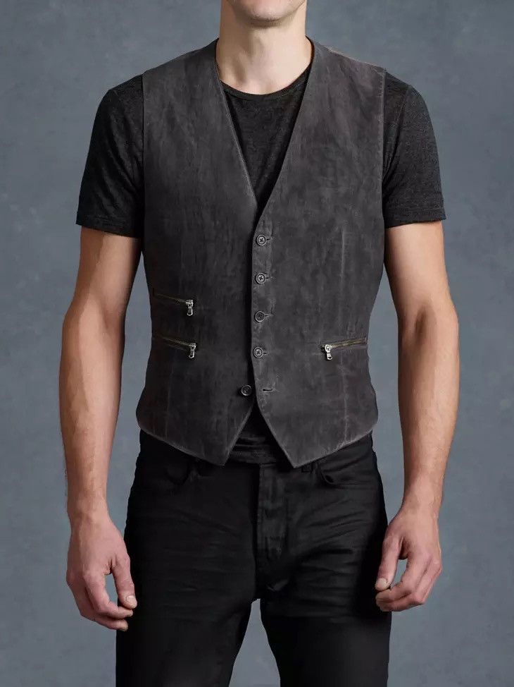 John Varvatos Cold Water Wash Zipper Vest. 38 Size US M / EU 48-50 / 2 - 1 Thumbnail