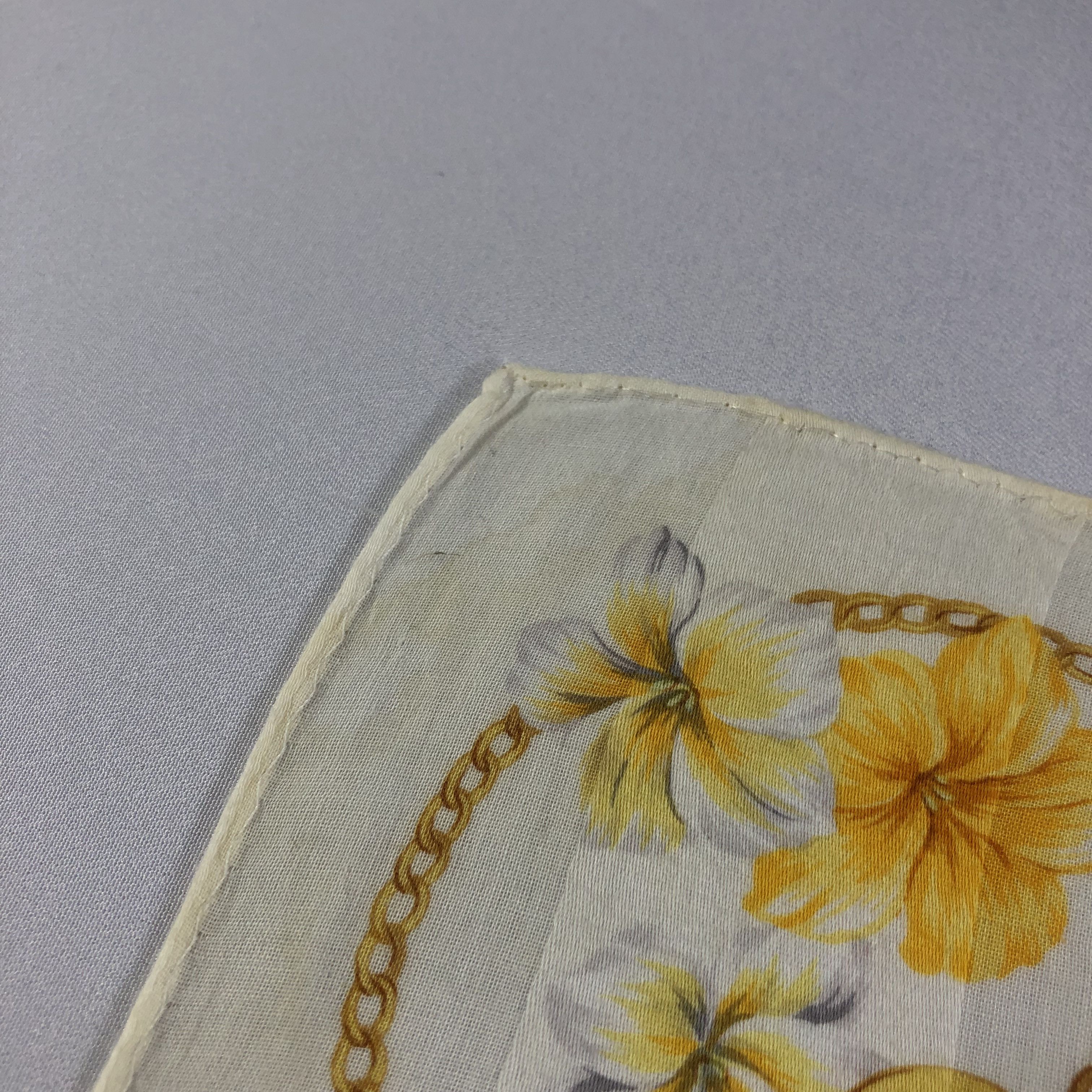 Celine × Vintage Celine Gold Chains Handkerchief Neckerchief Bandana H1981 Size ONE SIZE - 6 Thumbnail