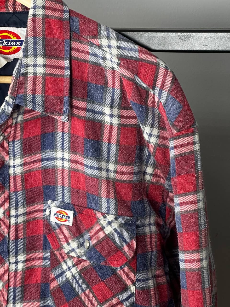 Dickies Vintage 90s Dickies Shirt Plaid Flannel Insulated Size US XL / EU 56 / 4 - 4 Thumbnail