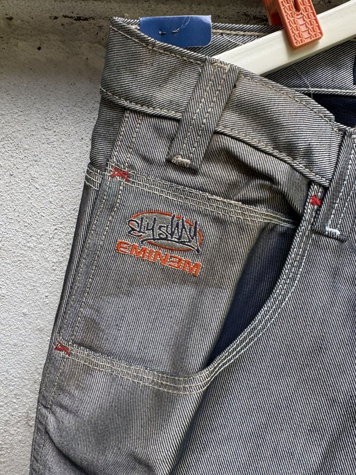 Eminem × Vintage VERY RARE🔥Vintage EMINEM HIPHOP BAGGY FLARE PANTS BOSS02 Size US 34 / EU 50 - 9 Thumbnail