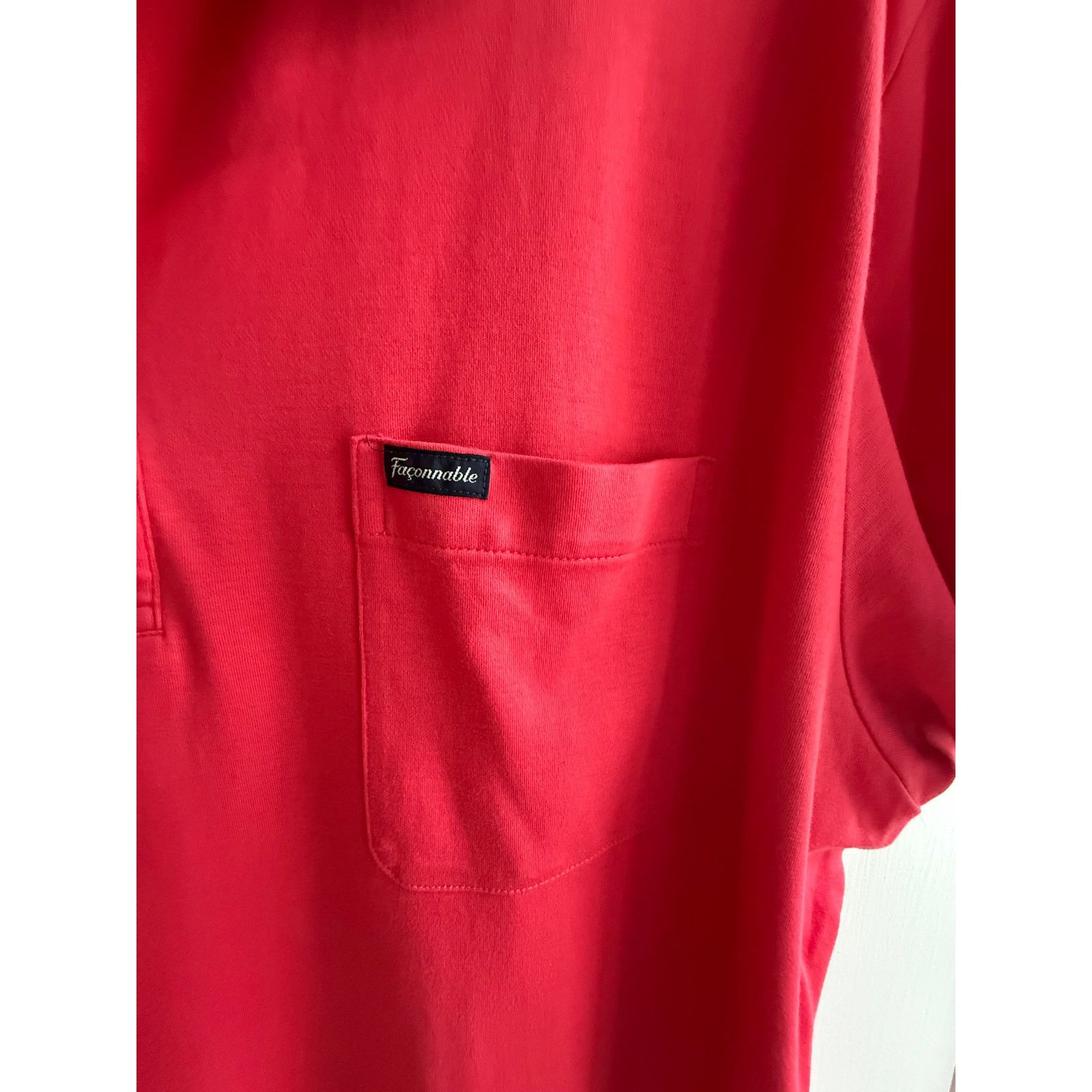 Faconnable Façonnable Club Men’s Polo Shirt Red Short Sleeve Pocket XXL Size US XXL / EU 58 / 5 - 2 Thumbnail