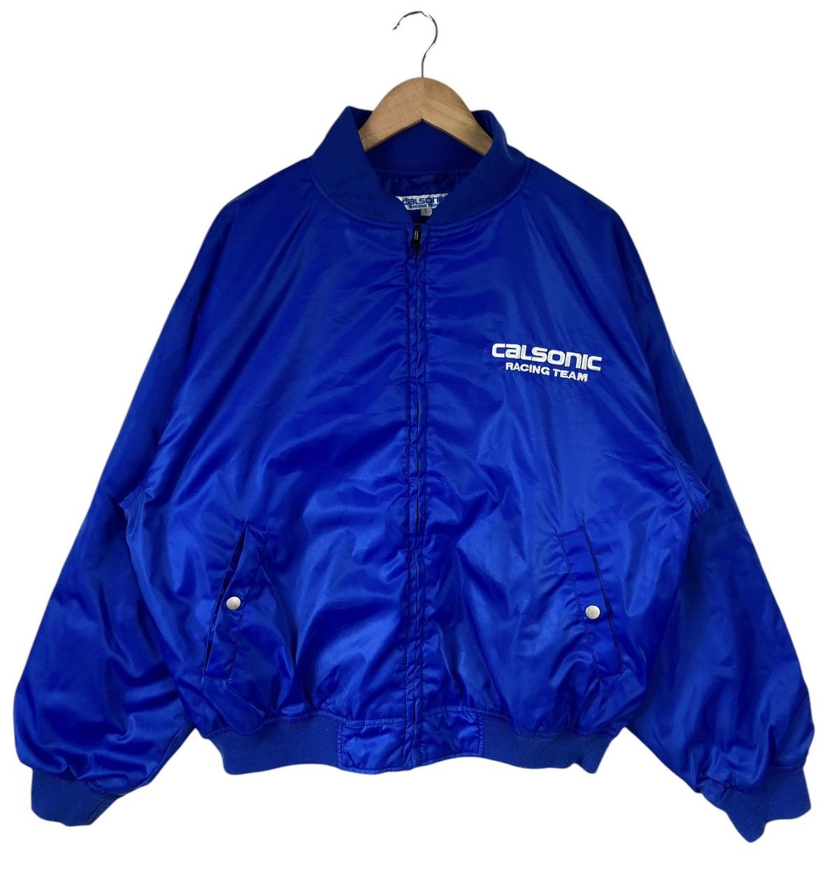Vintage Vintage 90s Calsonic Racing Team Nissan Nismo Bomber Jacket Size US L / EU 52-54 / 3 - 2 Thumbnail
