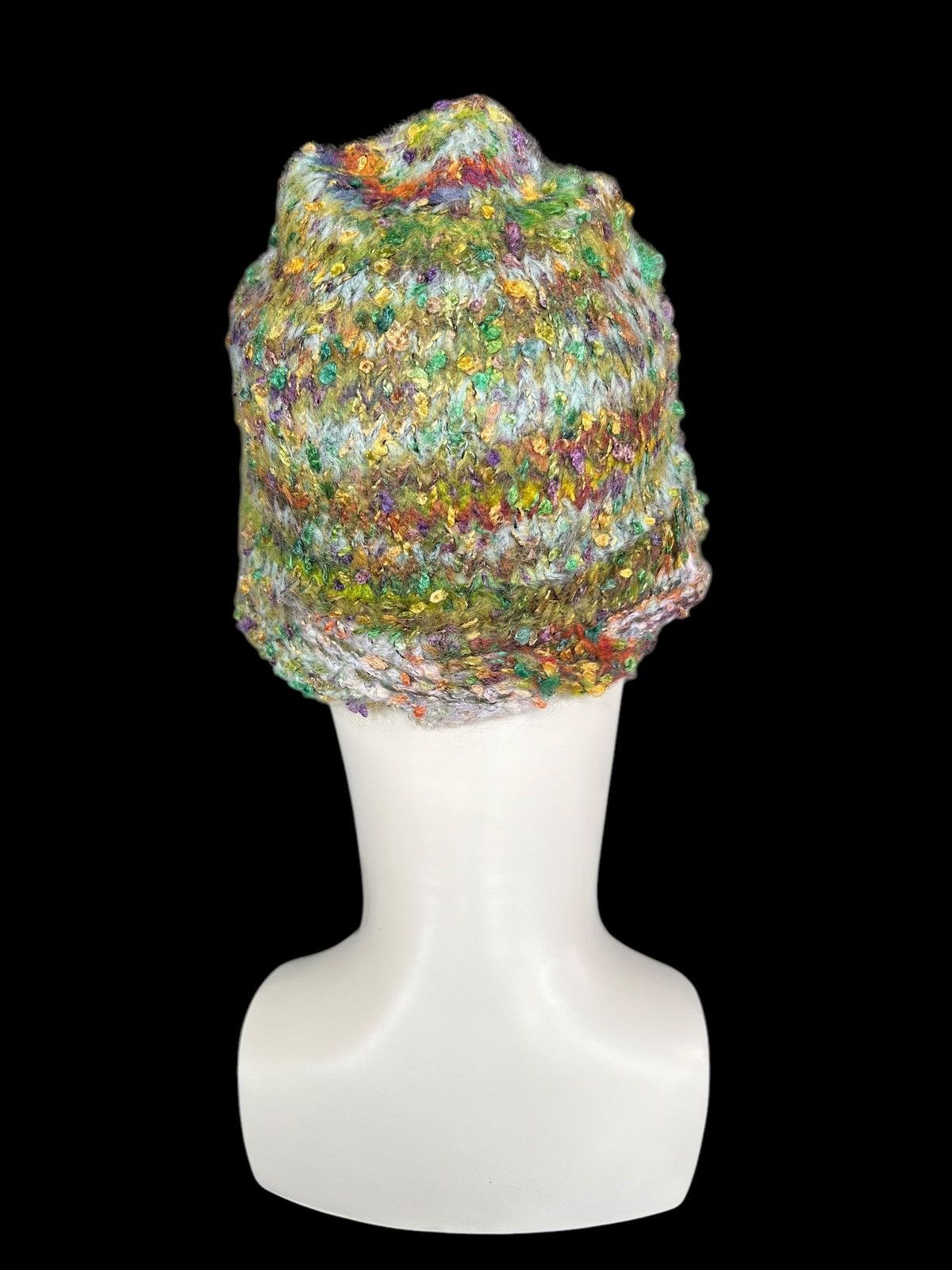 Japanese Brand × Kapital × Vintage Rare Crochet Knitted Handamde Hairy Beanie Hats ☠️☠️ Size ONE SIZE - 4 Thumbnail