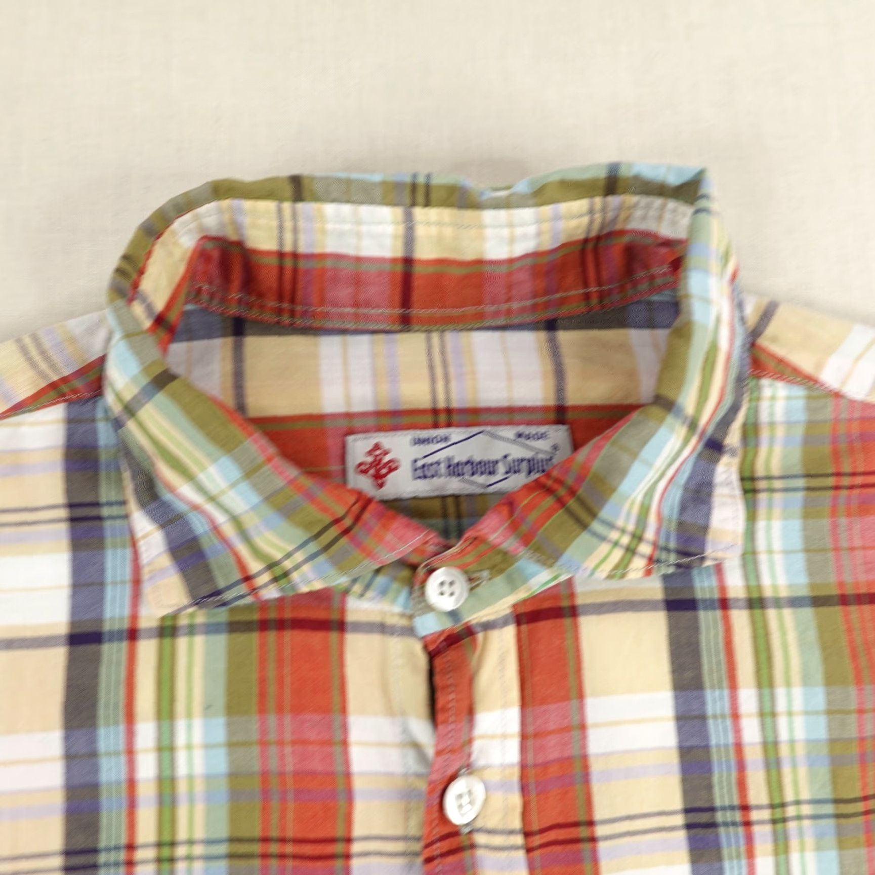 East Harbour Surplus VINTAGE East Harbour Surplus Men's Shirt XL Orange Plaid Button-Up Casual Formal Workwear Italy Size US XL / EU 56 / 4 - 2 Thumbnail