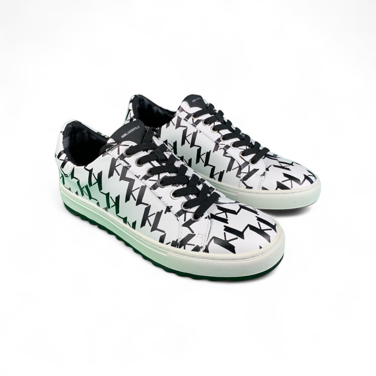 Karl Lagerfeld KARL LAGERFELD - White Leather Sneakers Logo Size US 10.5 / EU 43-44 - 4 Thumbnail