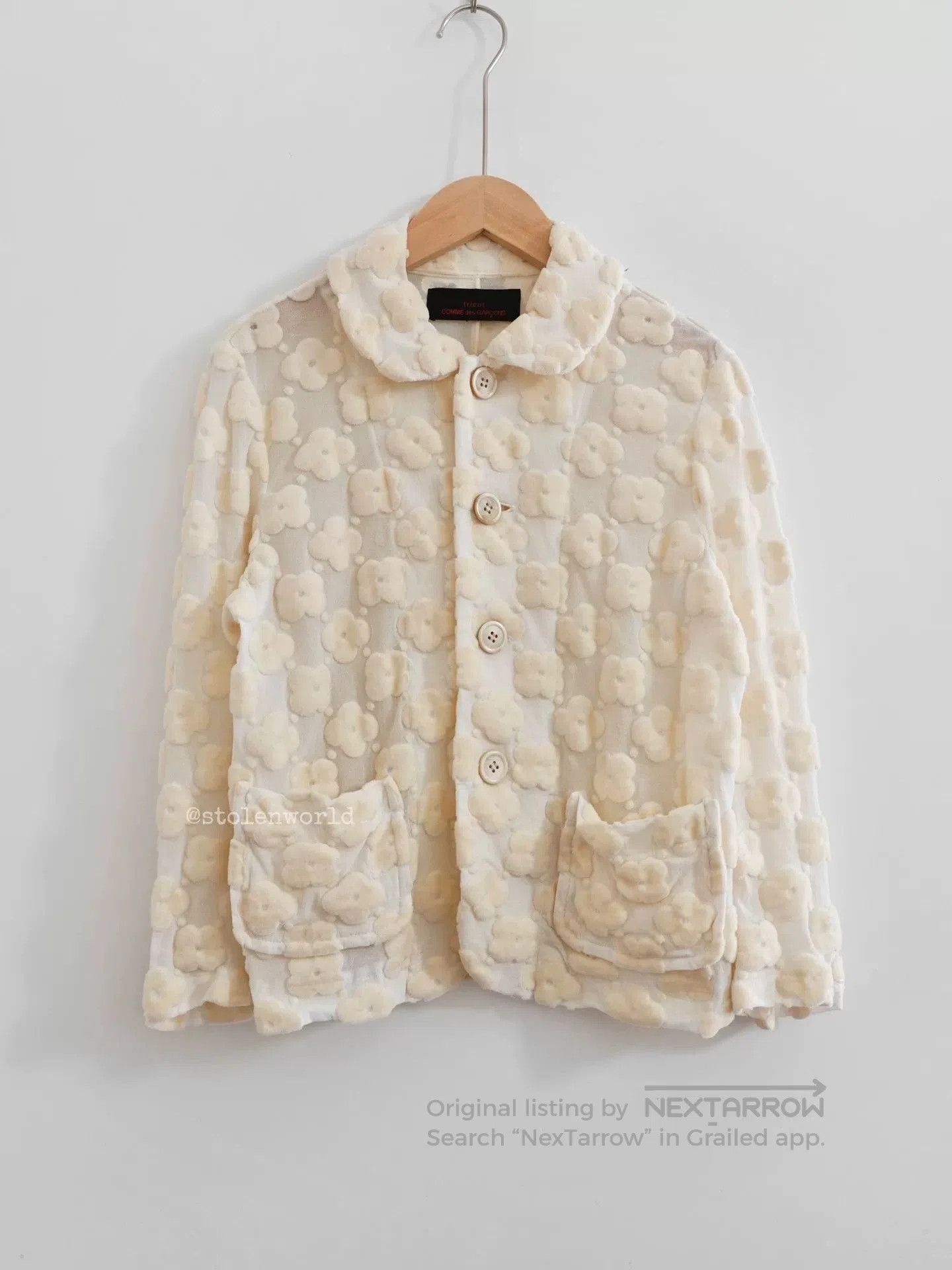 Tricot Comme des Garcons comme des garcons cream floral outerwear. Size M / US 6-8 / IT 42-44 - 1 Thumbnail