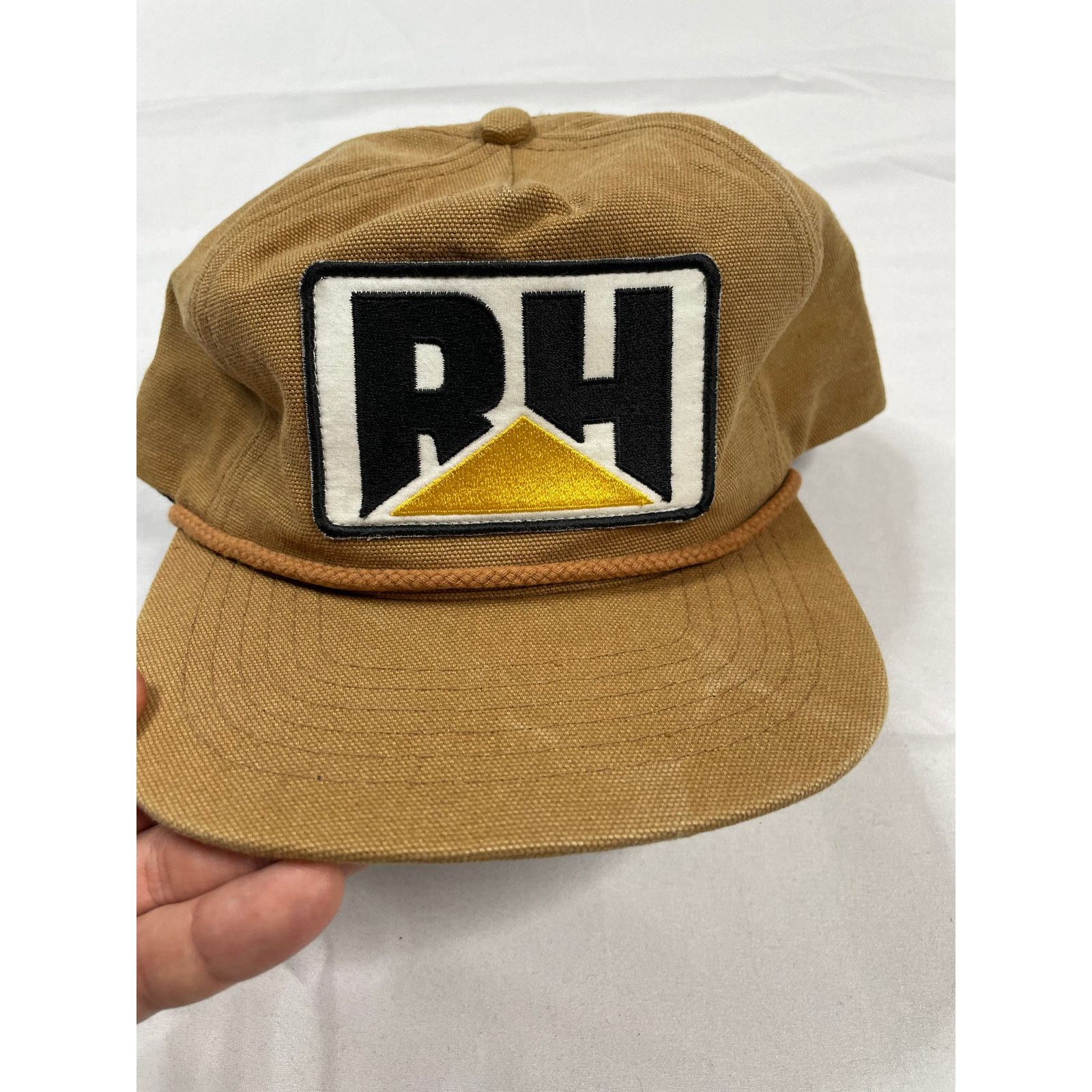 image of Rhude Work Snapback Brown Yellow Os, Men's