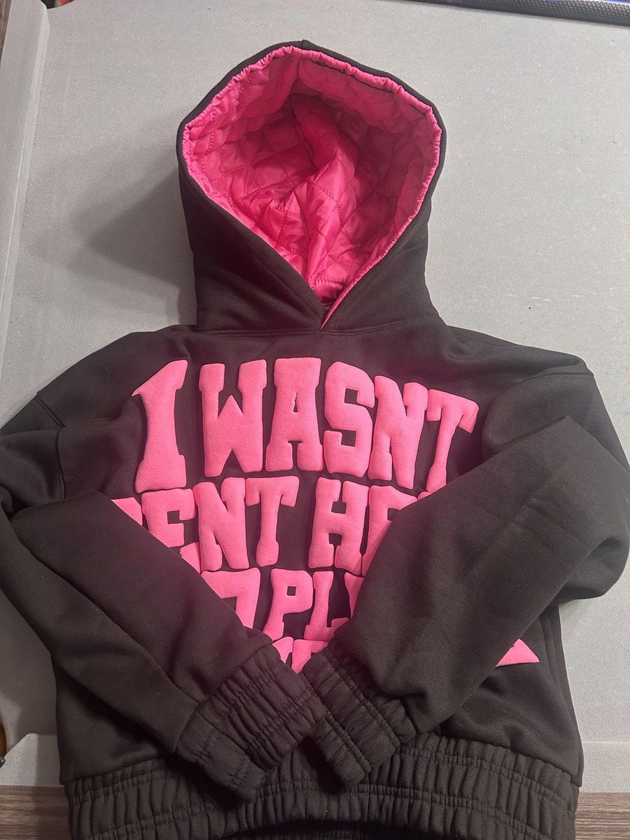 Other @lazyproject.us black and pink cropped hoodie Size US M / EU 48-50 / 2 - 2 Thumbnail