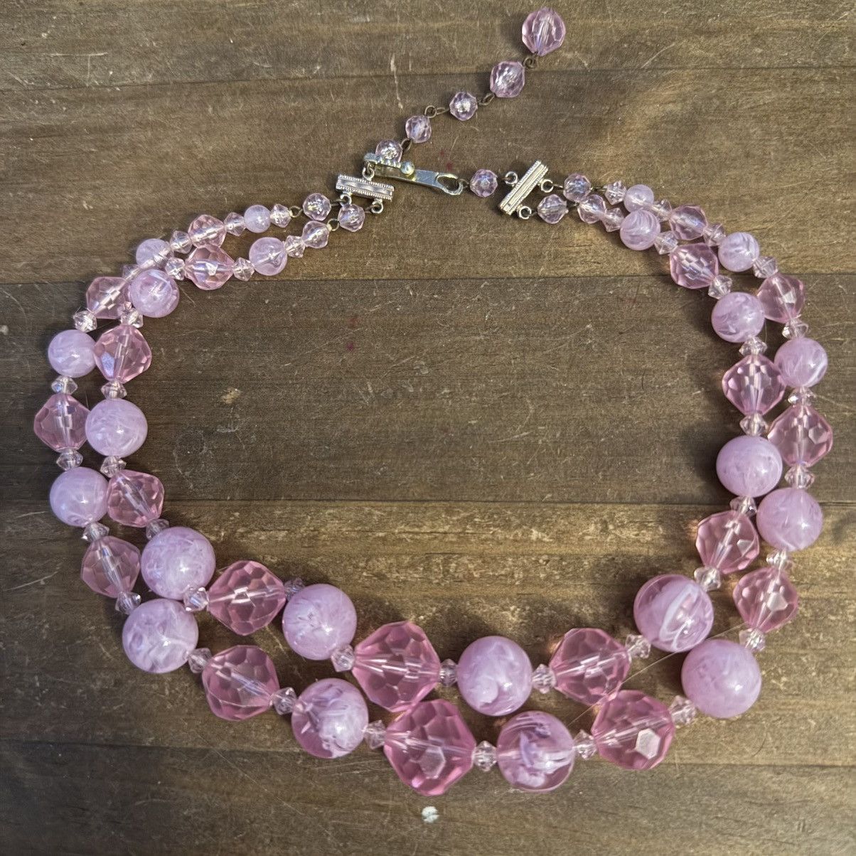 Vintage Vintage Germany doubled layered pink bead necklace Size ONE SIZE - 2 Thumbnail