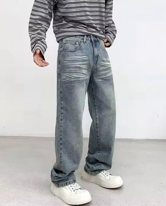Jean Light-Wash Relaxed Fit Denim Jeans | Loose Fit Size US 36 / EU 52 - 4 Thumbnail