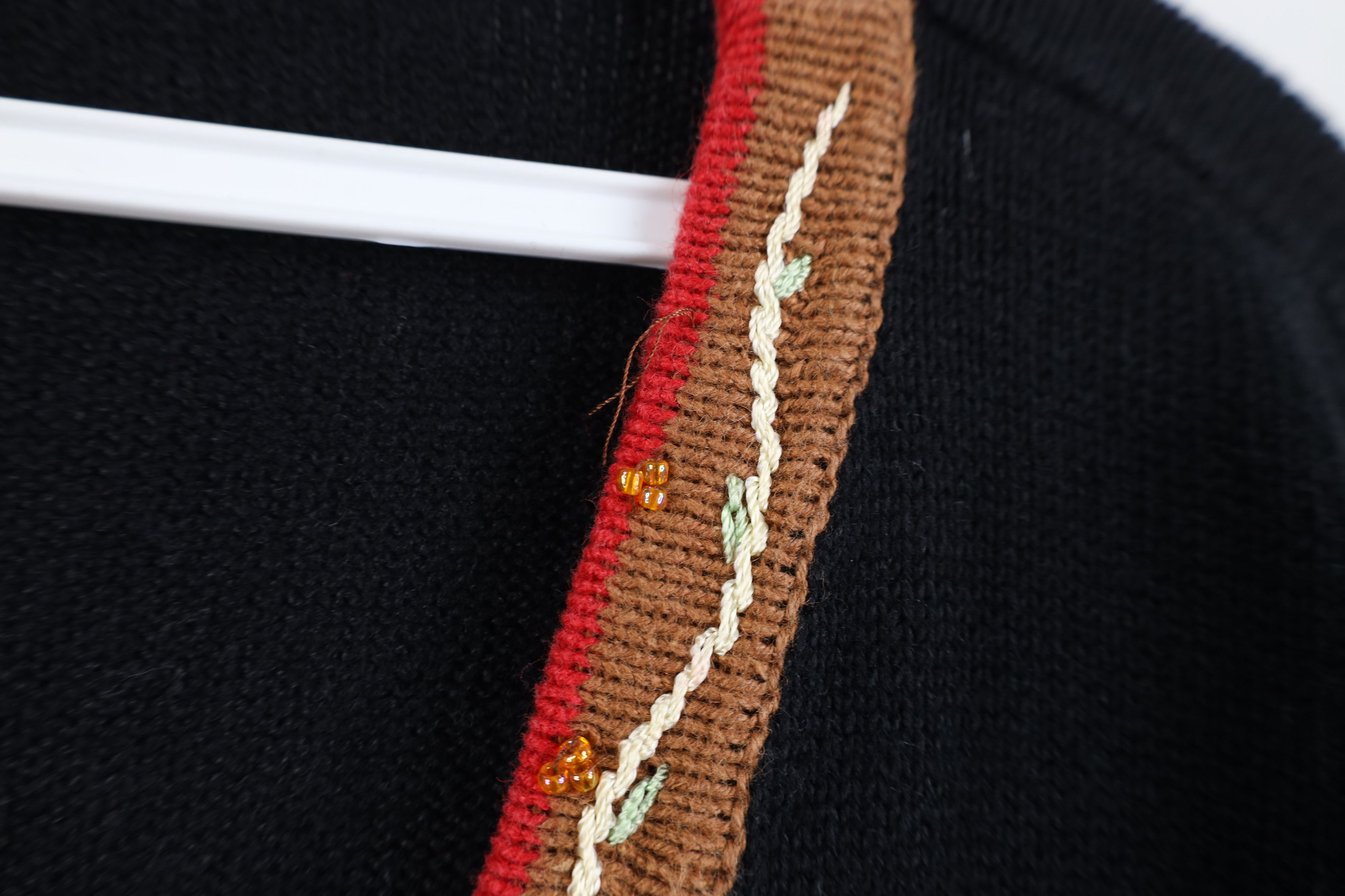 Vintage Vintage 90s Streetwear Embroidered Chicken Cardigan Sweater Size L / US 10 / IT 46 - 4 Thumbnail