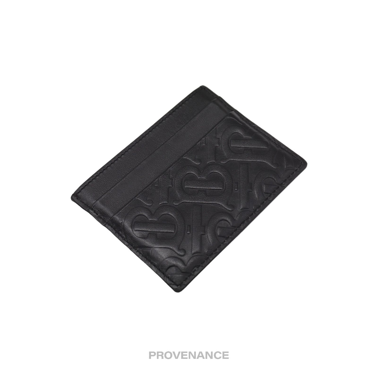Burberry 🔴 Burberry TB Monogram Card Holder Wallet - Embossed Black Size ONE SIZE - 7 Thumbnail